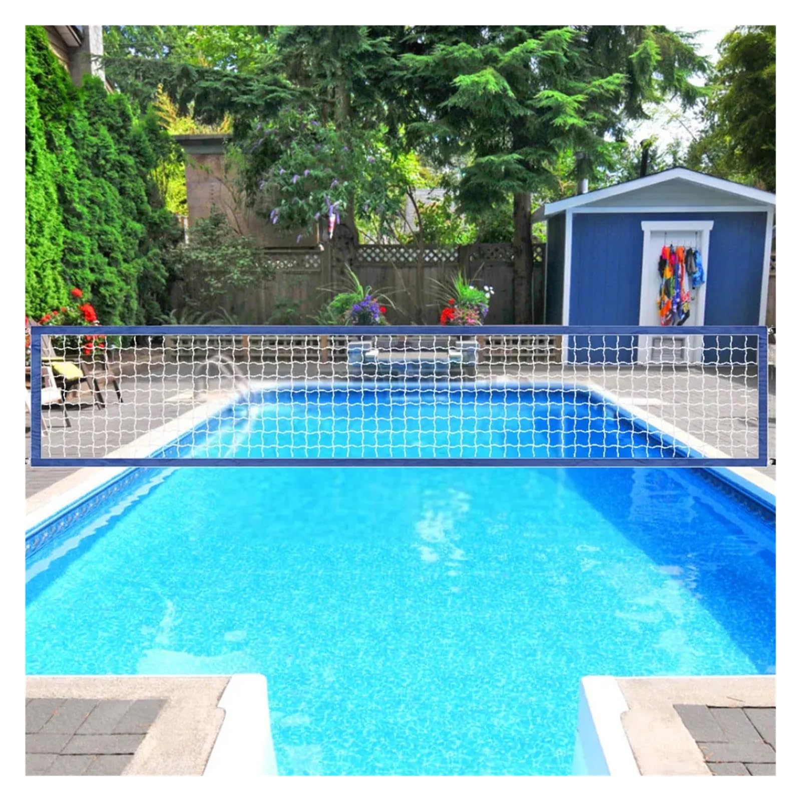 Filet de Volley-Ball 4,5 m x 90 cm avec Sac de Transport, Portable, for Piscine, Plage, extérieur pour Piscine