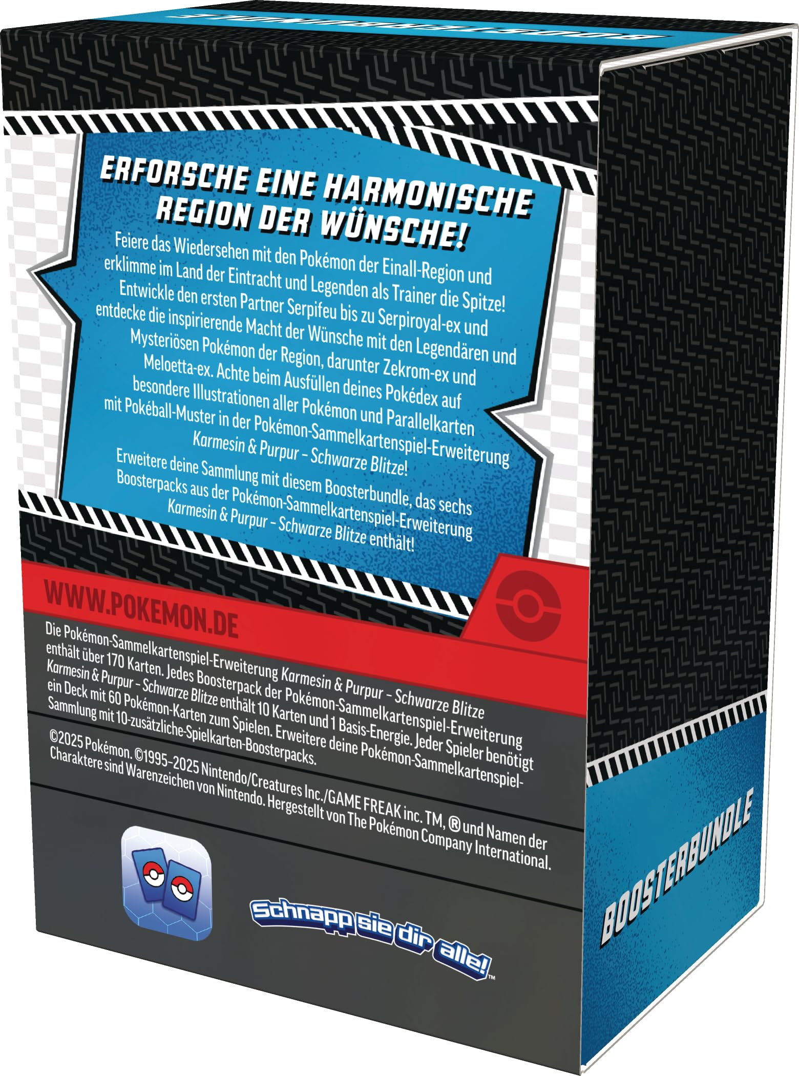 Pokémon-Sammelkartenspiel: Boosterbundle Karmesin & Purpur – Schwarze Blitze (6 Boosterpacks)