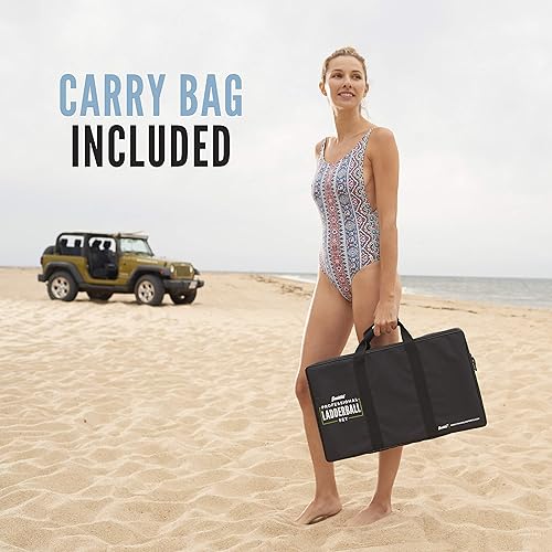 Miniatura 8 de Franklin Sports - Juego de pelotas, incluye 2 pelotas, con bases ponderadas y 6 bolas - Escalera de golf para jugar al aire libre en la playa o el