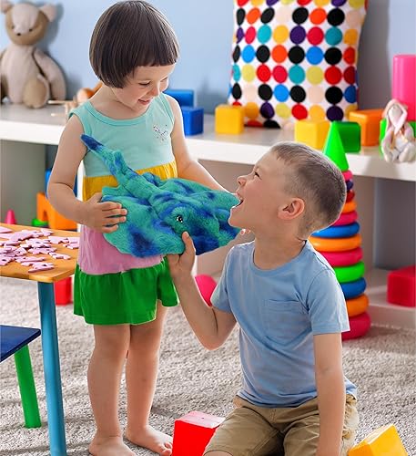 Miniatura 6 de DolliBu Animal de peluche azul de teñido anudado súper suave, lindos animales de peluche realistas para niñas, niños, adultos, regalos de animales,