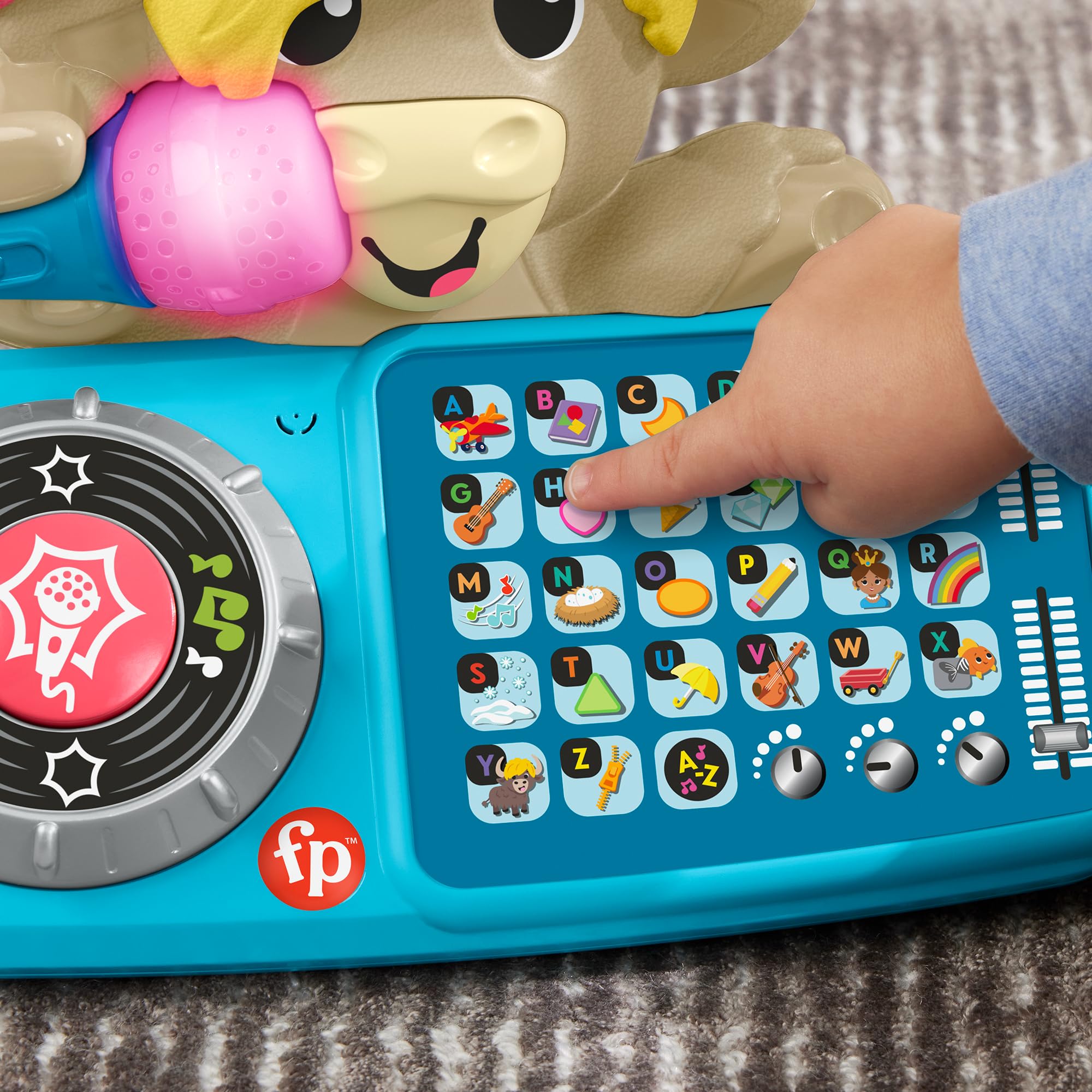 Fisher Price DJ Bouncin' Star Robot Leren Interactief Speelgoed Met Lichten En Geluiden Cadeau Voor Baby S 9 Maanden Duitse Versie Hrc49 629179819