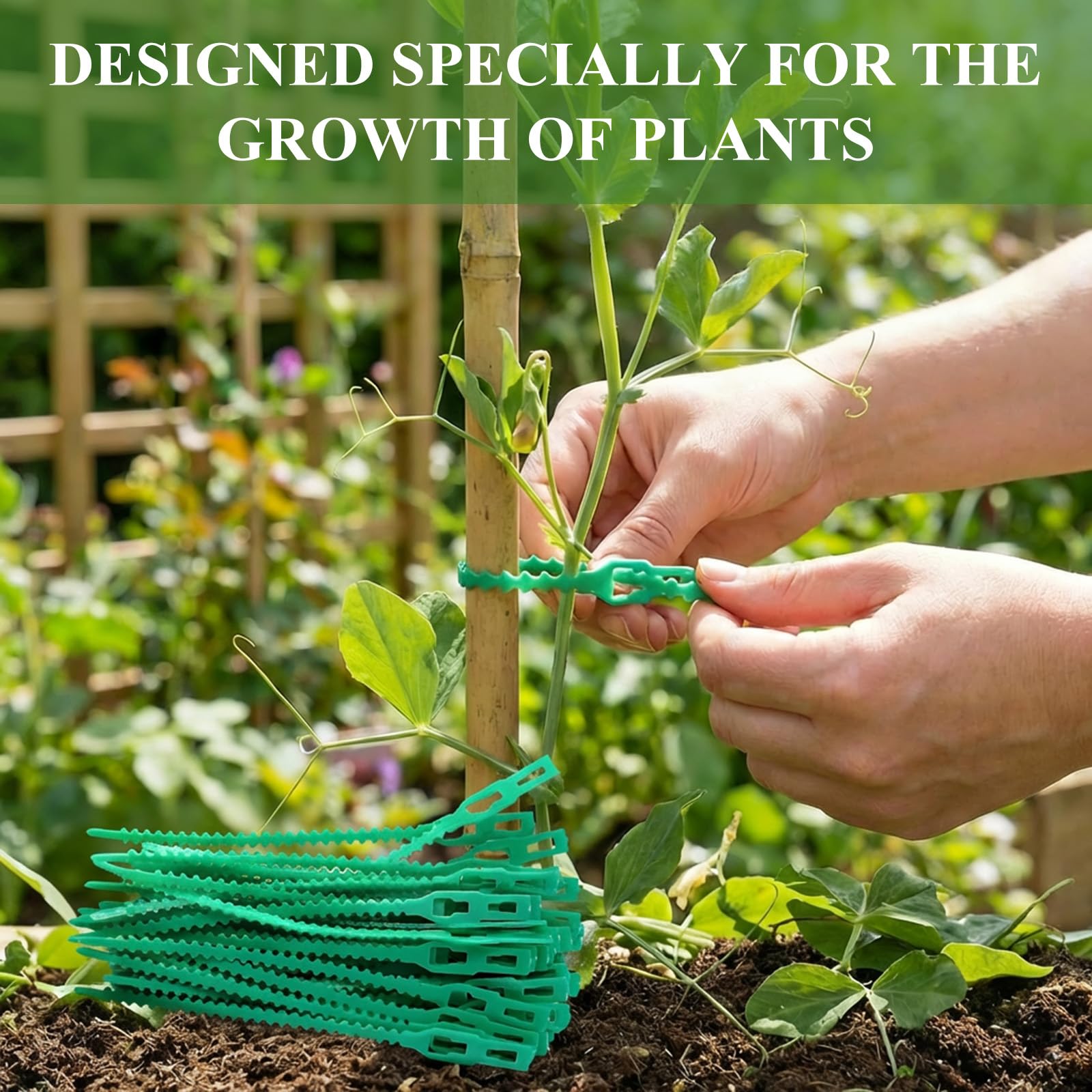 Bridas para Plantas Verde, Ajustable Lazos de Plantas, Flexible Corbata de Planta Lazos de Plantas, Multifuncional lazos de Jardinería para Cuidado del Crecimiento de Plantas Jardín (200 Piezas)