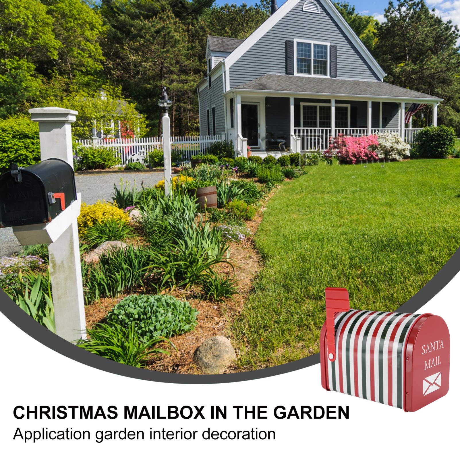 DOITOOL Cassetta Lettere Babbo Natale ： Cassetta Postale Natalizia Mailbox Scatola Regalo in Bianca 6 14x4 4x3 7 Pollici Contenitore Multiuso per Casa Ufficio Decorazione E Conservazione
