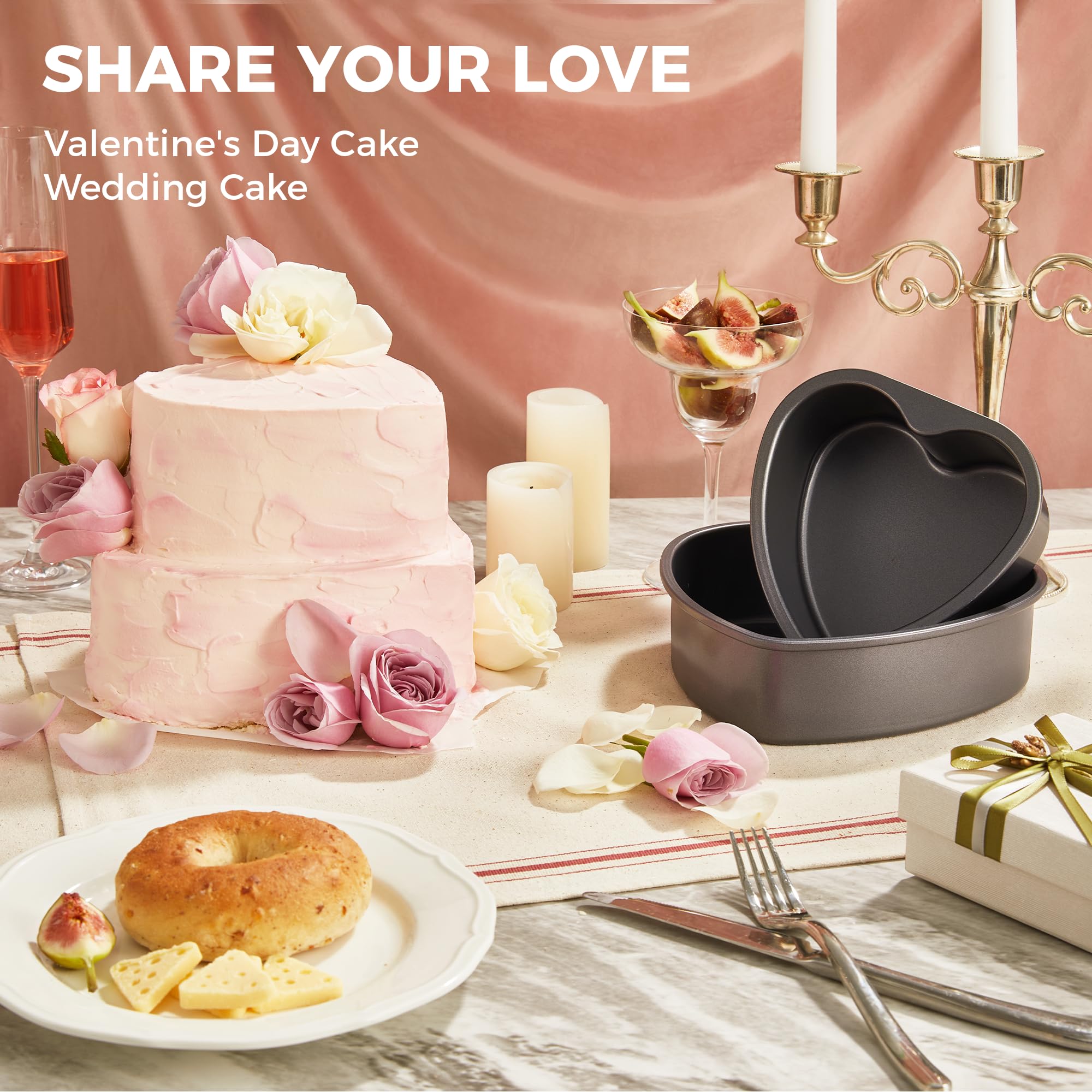 Cheesecake Inches Cake Mould Heart Shaped Cake Pans HONGBAKE Heart