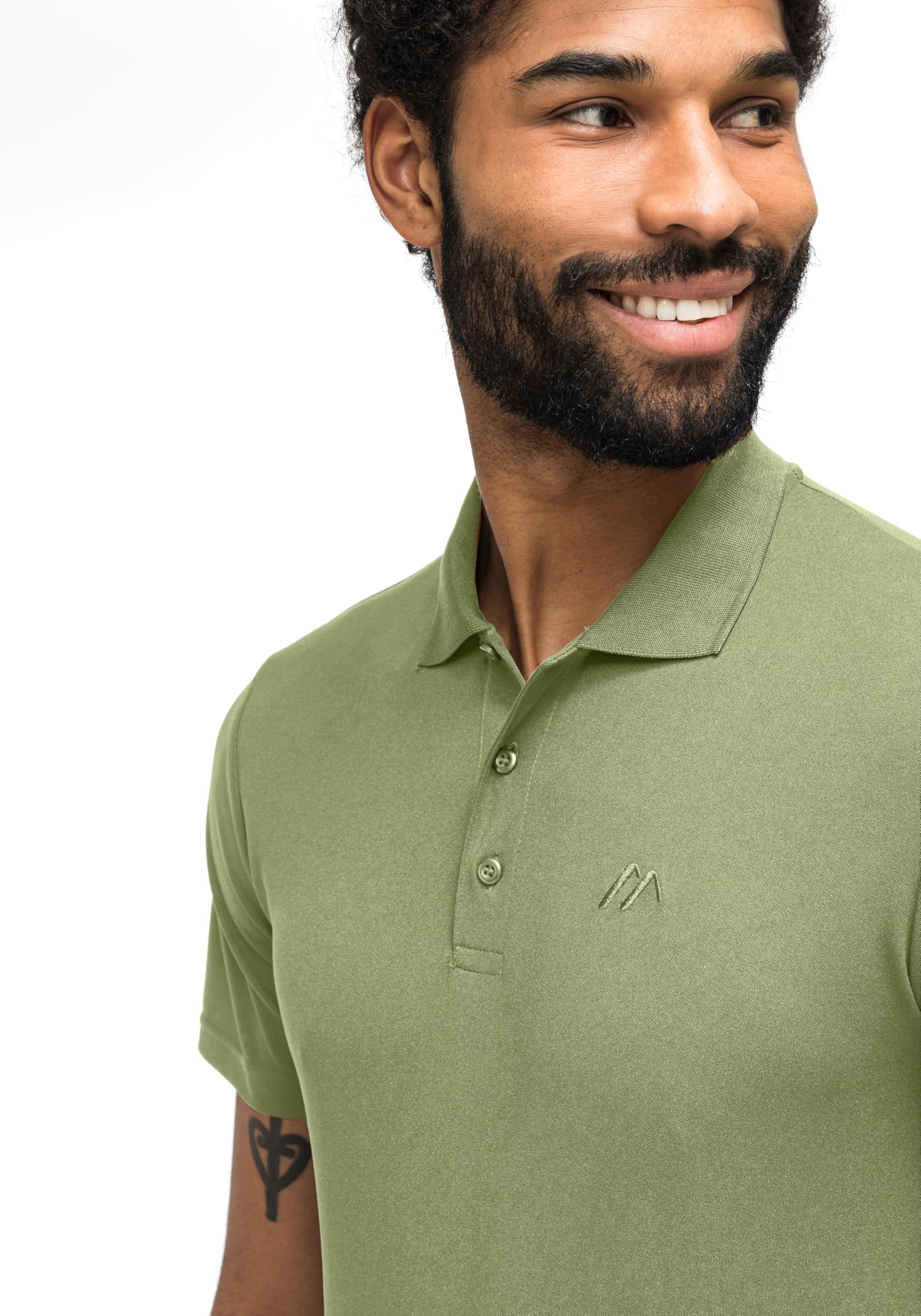 Maier Sports Ulrich, Herren Poloshirt, Leichtes Piqué-Funktionspoloshirt für Wandern und Freizeit, dryprotec Technologie, Atmungsaktiv