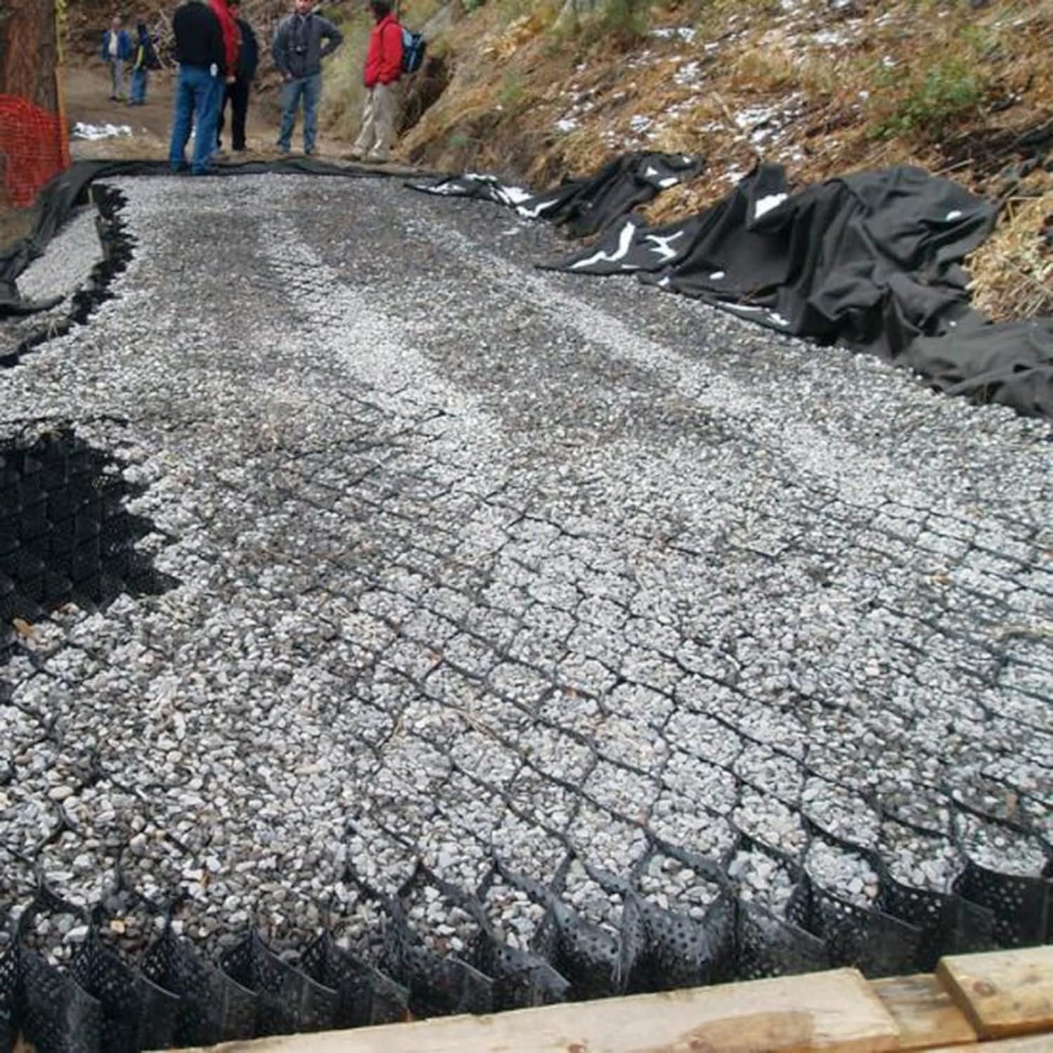VUIKLCty Ground Grid High Geogrid, Lane/sidewalk Gravel Grid Stabilizer, Roadbed Geogrid, Heavy-duty Resistant(2m x 6m (6.5ft x 19.5ft))