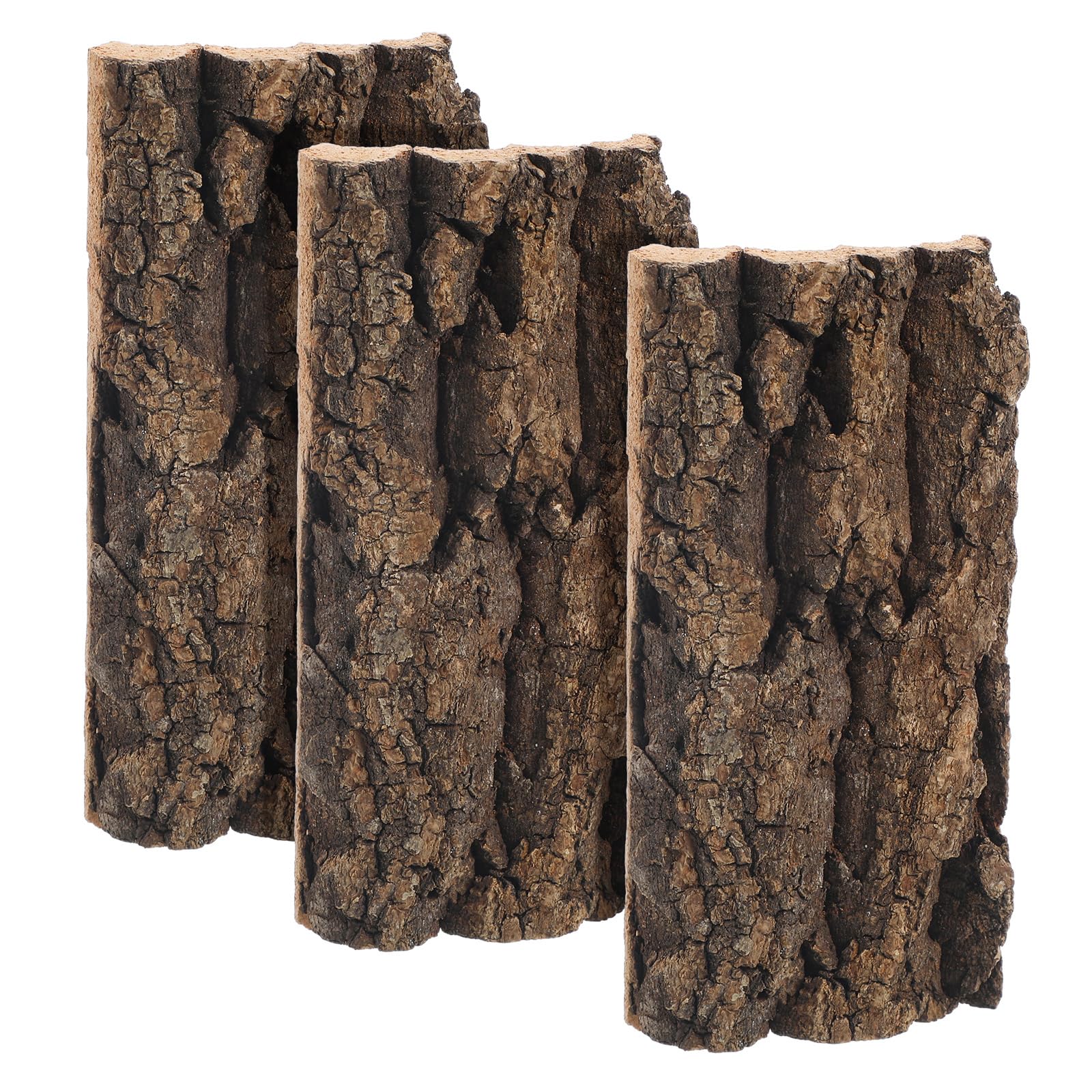 DOITOOL Indoor Terrarium Bark Decoration 7.87X4.13 Inch Reptile Tank Background Natural Cork Vivarium Accessories for Gecko Snake Lizard Habitat Wall