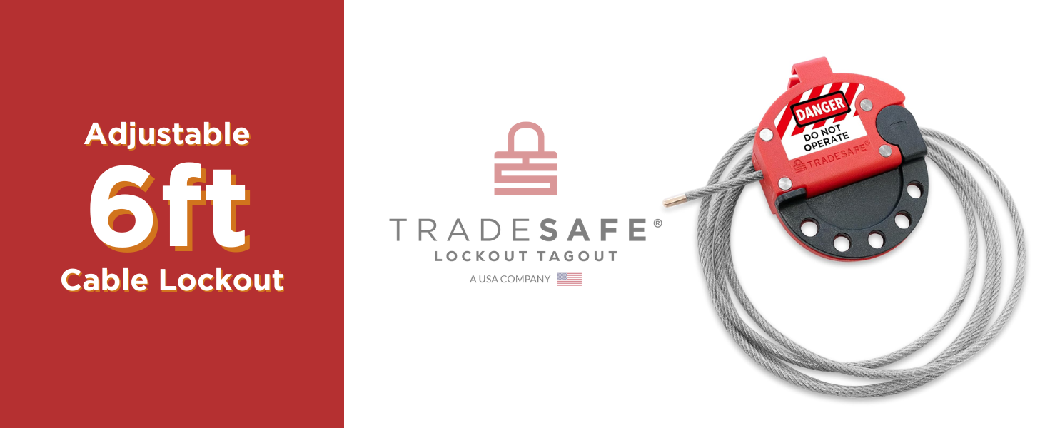 Tradesafe Lock Industrial Safety Equipment TRADESAFE Lockout Tagout Cable Lock Bundle ...