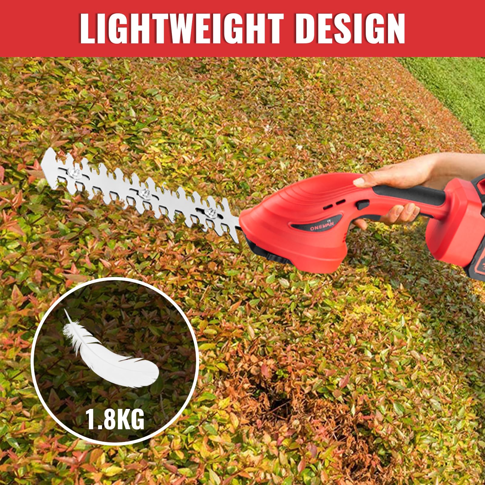 ONEVAN Taille Haie Et Cisailles à Arbustes électriques 2 En 1