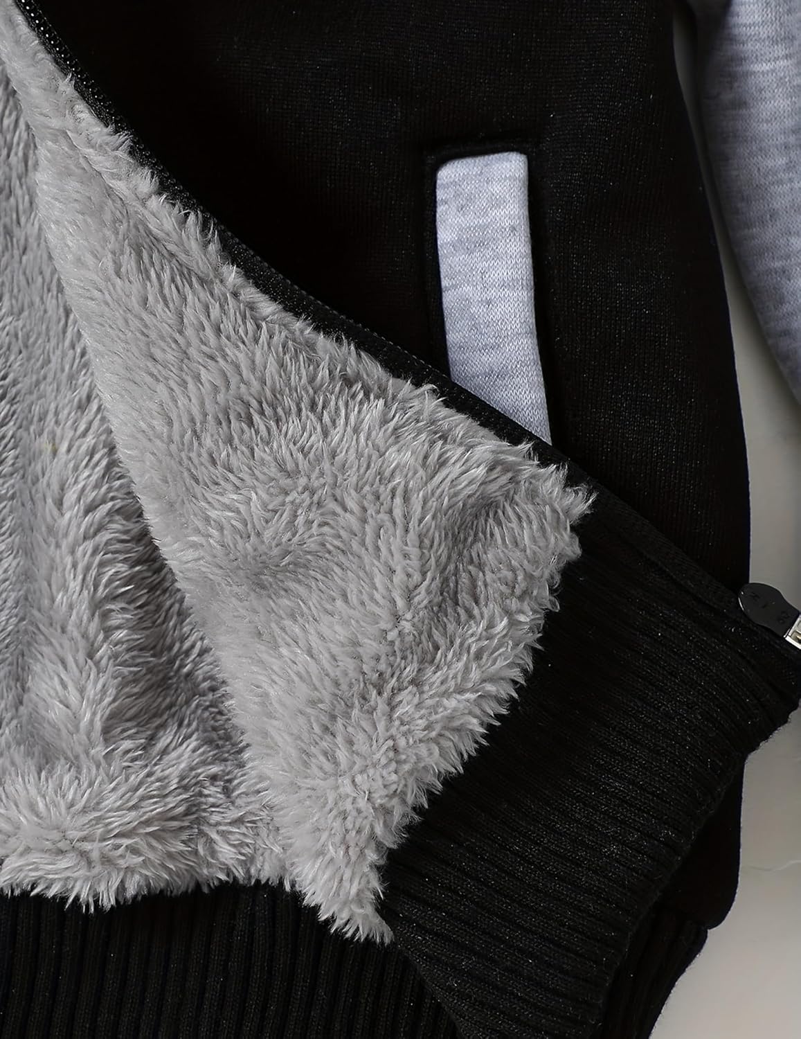 Kids Zip-Up Hooded for Boys Sherpa Lined Jacket Winter Outdoor Sweatshirt Warm Coat 3-14 Years - Image 5