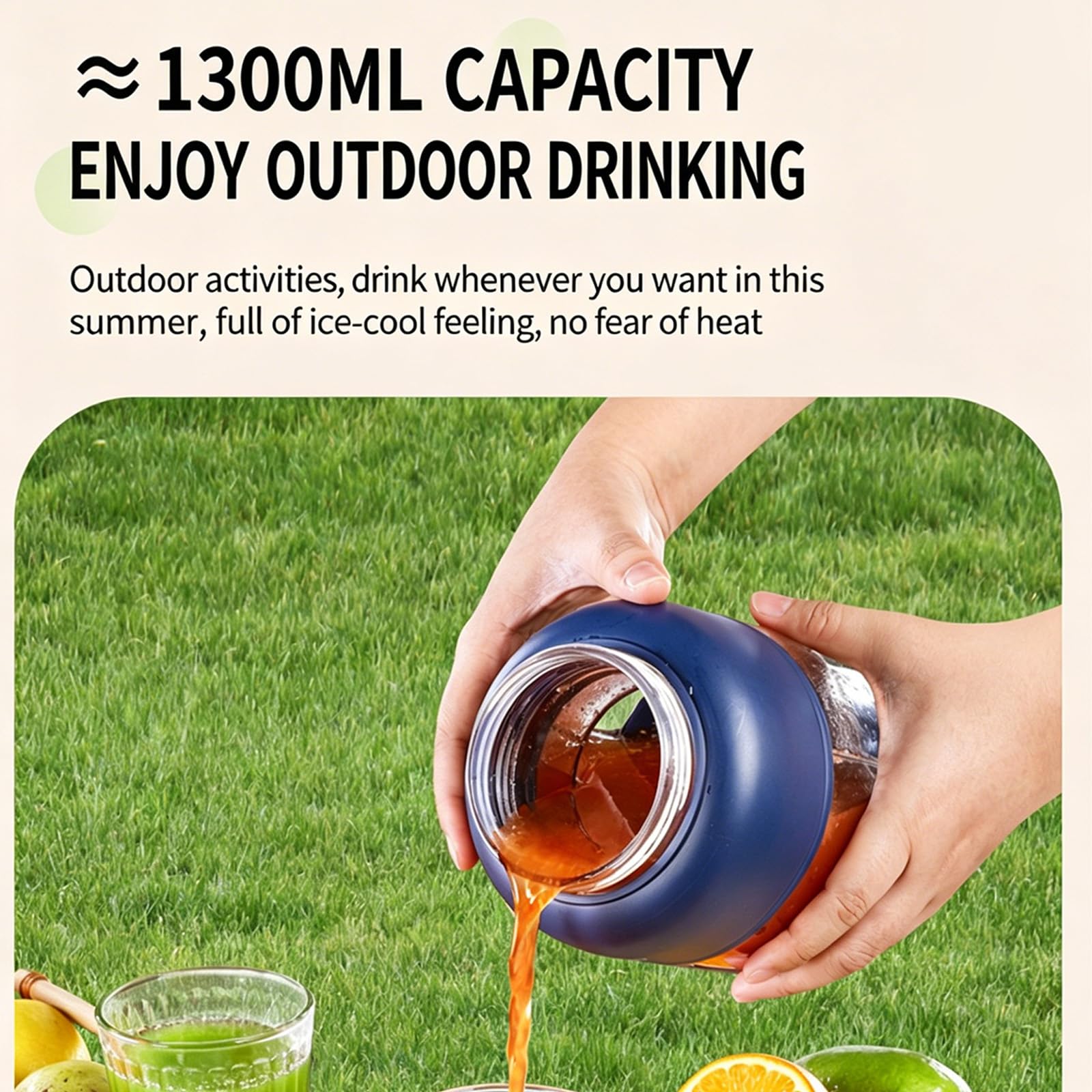 Tasse de mélange Portable pour Shakes, Presse-Agrumes Rechargeable de capacité de 1300ML, Presse-Agrumes Portable pour la Cuisine et la Maison