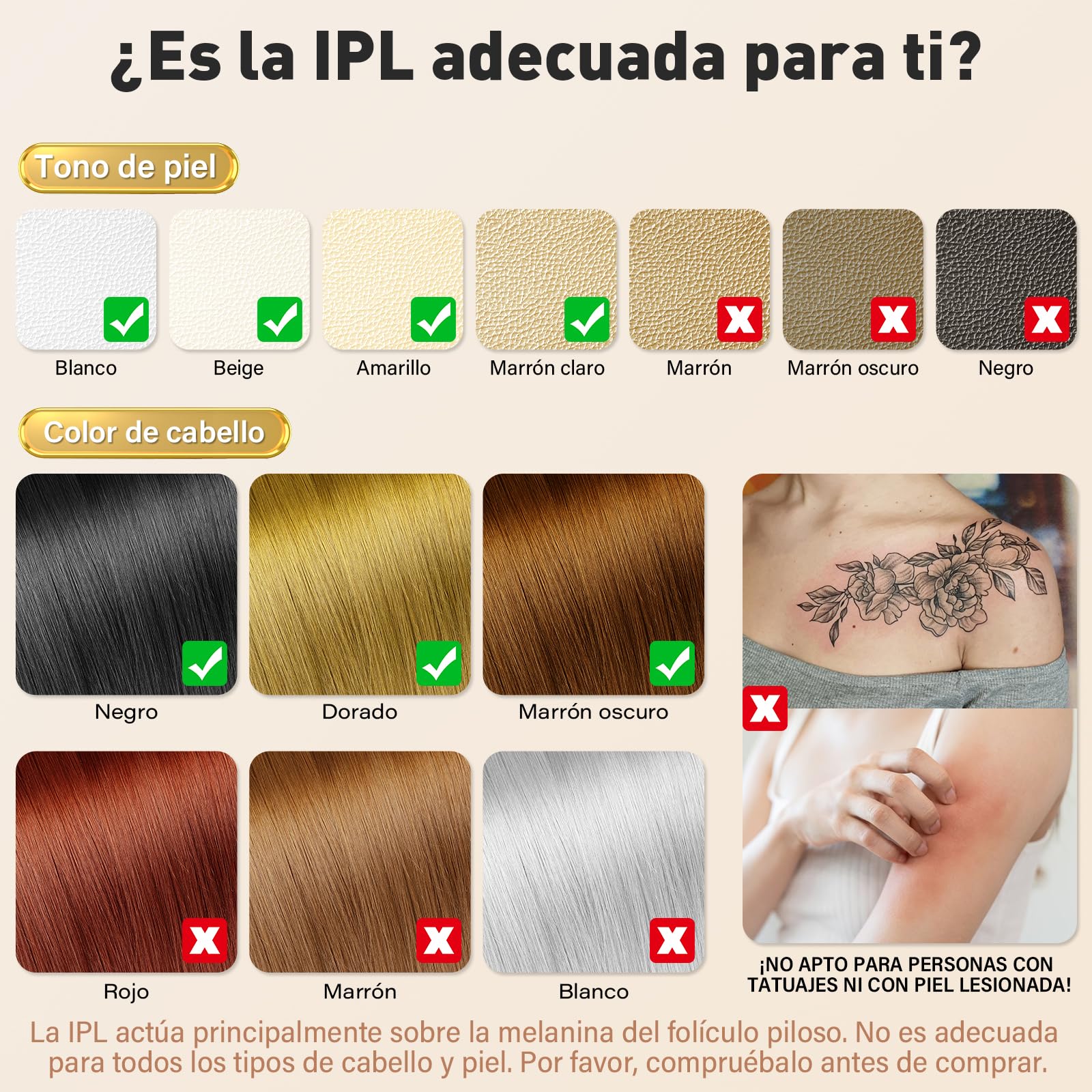 NIKYJM Depiladoras luz Pulsada, Depilación Láser IPL con Función Enfriamiento, 9 Velocidades 3 Funciones HR/SC/RA, Dispositivo de Depilación