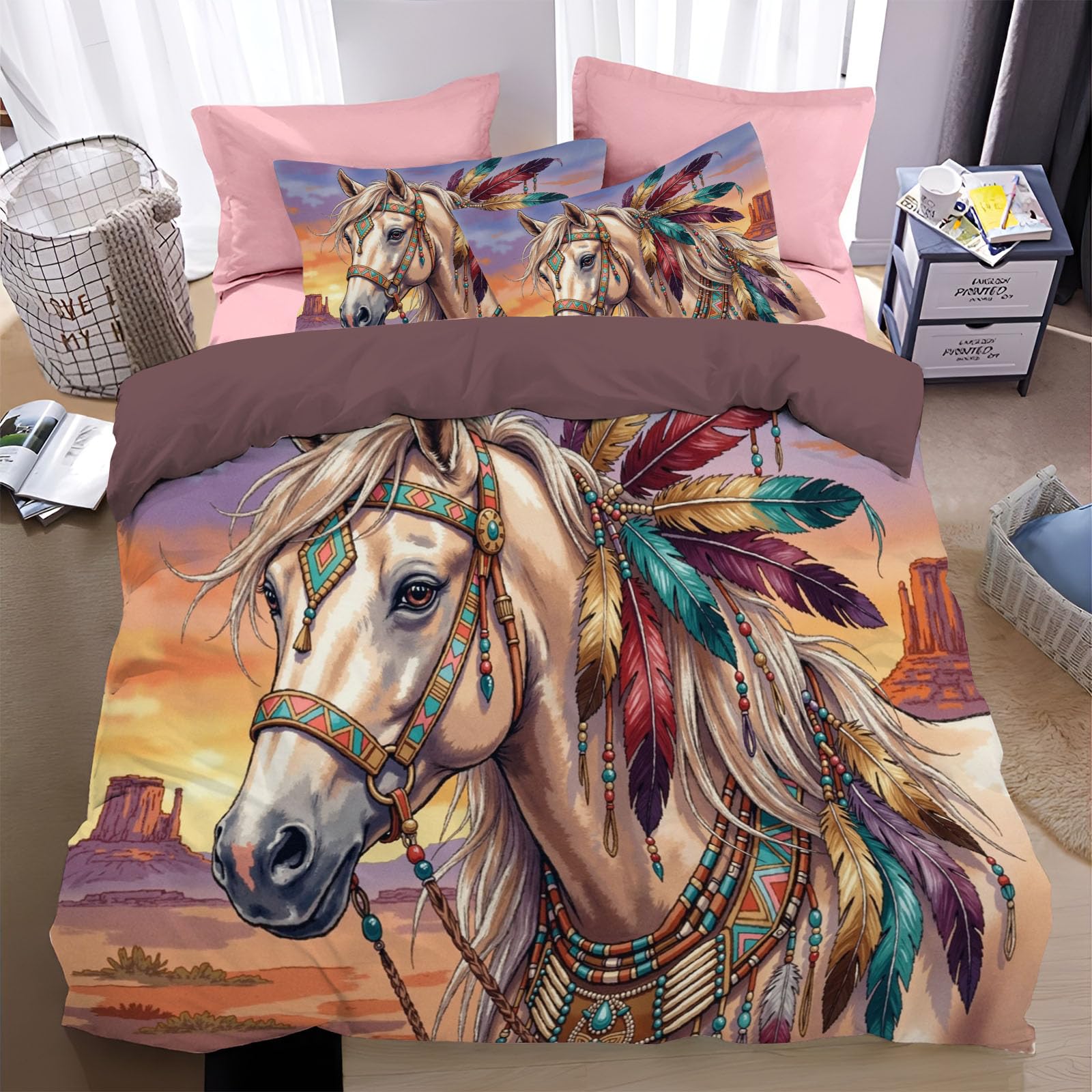 Housse de couette 240x260cm microfibre respirante et facile d'entretien