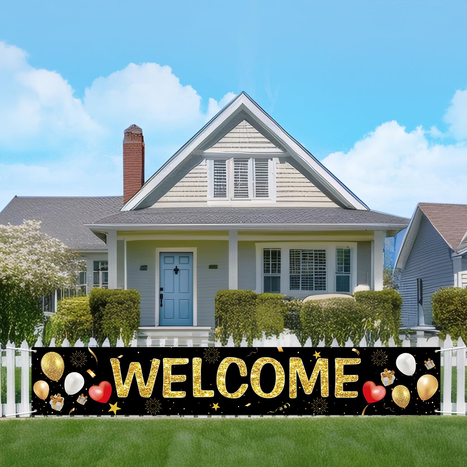 Koliphy Welcome Decorations, Long Welcome Banner for Welcome Home Family Celebration Welcome Back to School, Classroom