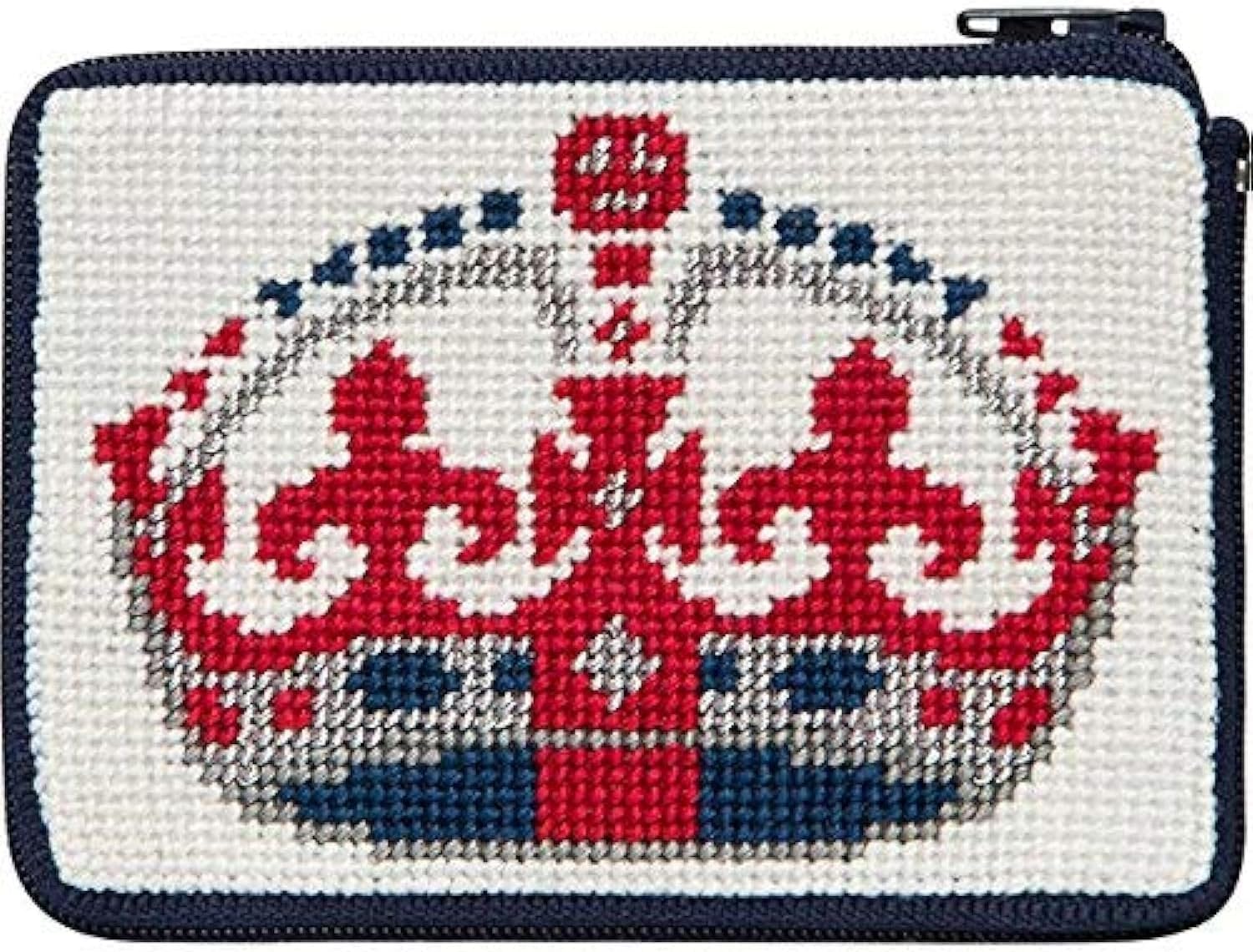 Stitch & Zip Needlepoint Coin Purse Kit-SZ210 English Crown