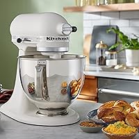 Vista 8 de KitchenAid KSM150PSAC Artisan Series - Batidora de pie con capacidad de 5 cuartos o 4.7 litros, incluye escudo vertedor Azul hielo
