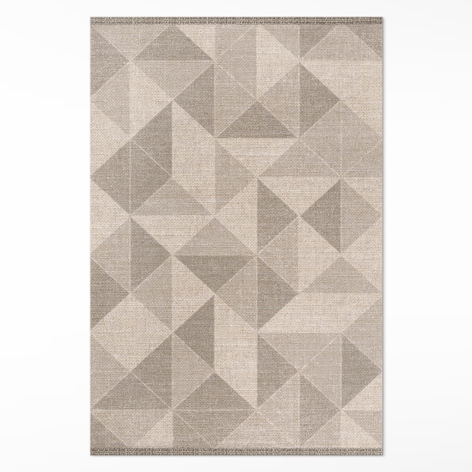 Tapis en vinyle 140x210 cm avec motifs triangles et carrés Floorart pour le salon