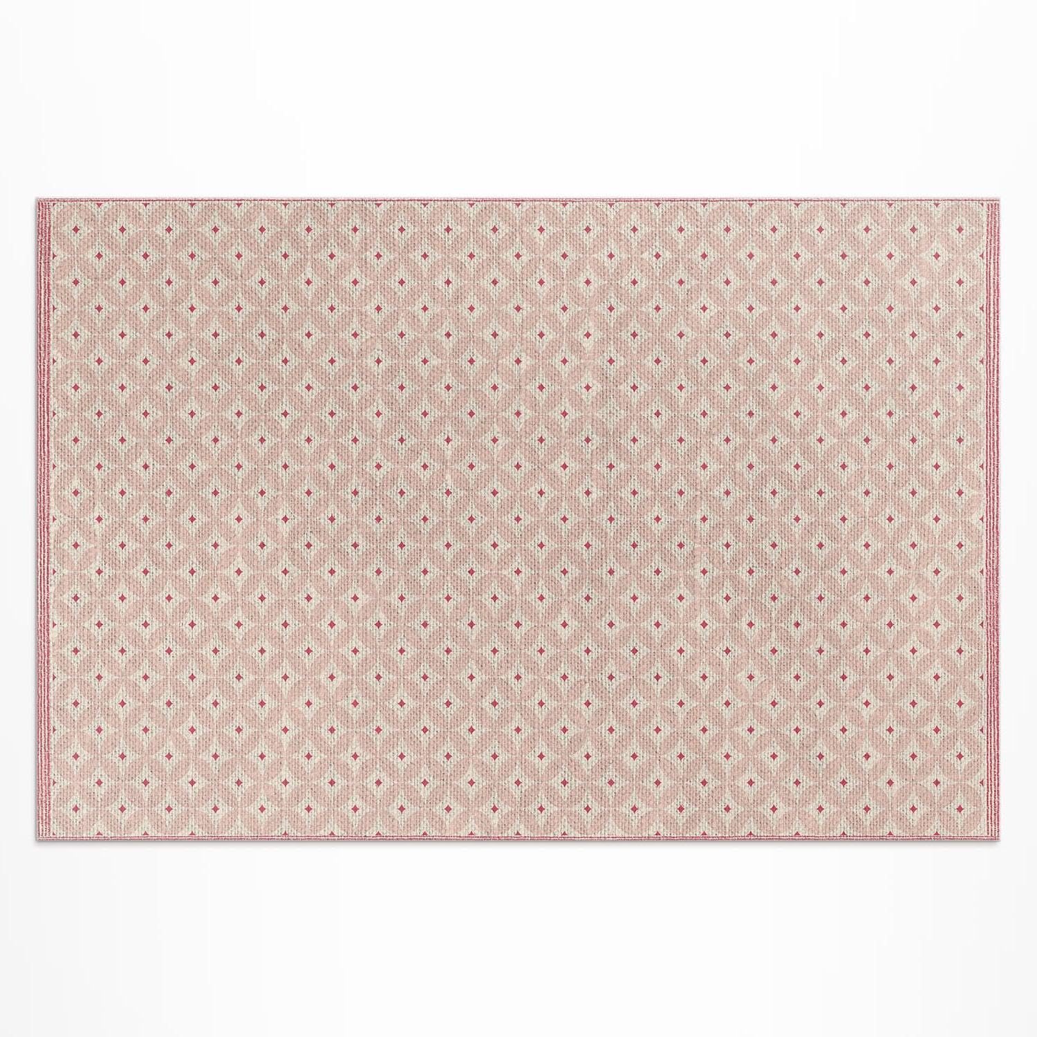Tapis d'extérieur pour balcon et terrasse rose oriental déco bohème chic