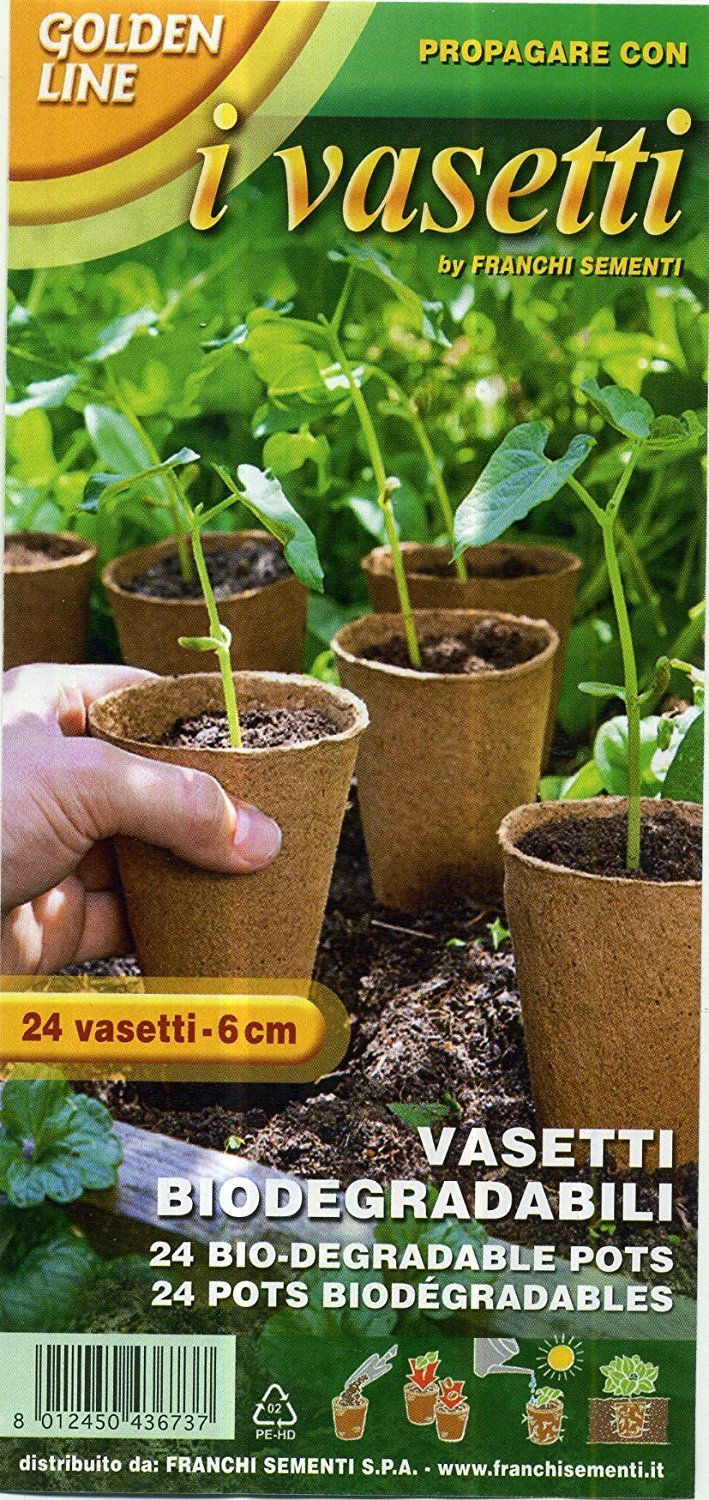 VASETTI BIODEGRADABILI PER LA PROPAGAZIONE DA TALEA O DA SEME DI TUTTE LE PIANTE DIAMETRO DA 6 CM (10)