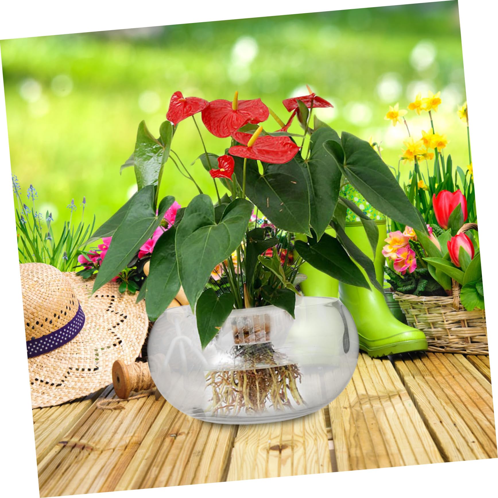 Szklany Wazon Na Sukulenty I Kwiaty Lotosu Przezroczysty Pojemnik Hydroponiczny Miska Na Ryby Szklany Zbiornik Na Akwarium Szklana Donica Bonsai Rośliny Doniczkowe