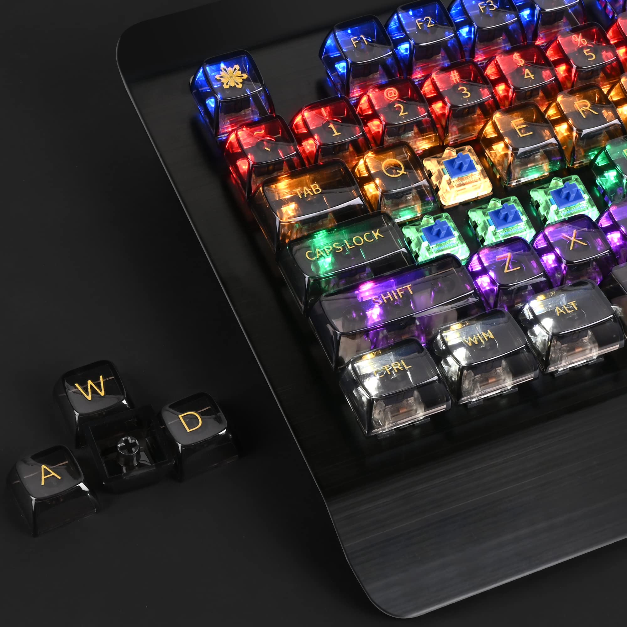 Buy Transparent Keycap Set, Backlit Keycaps Double Keycaps Gaming