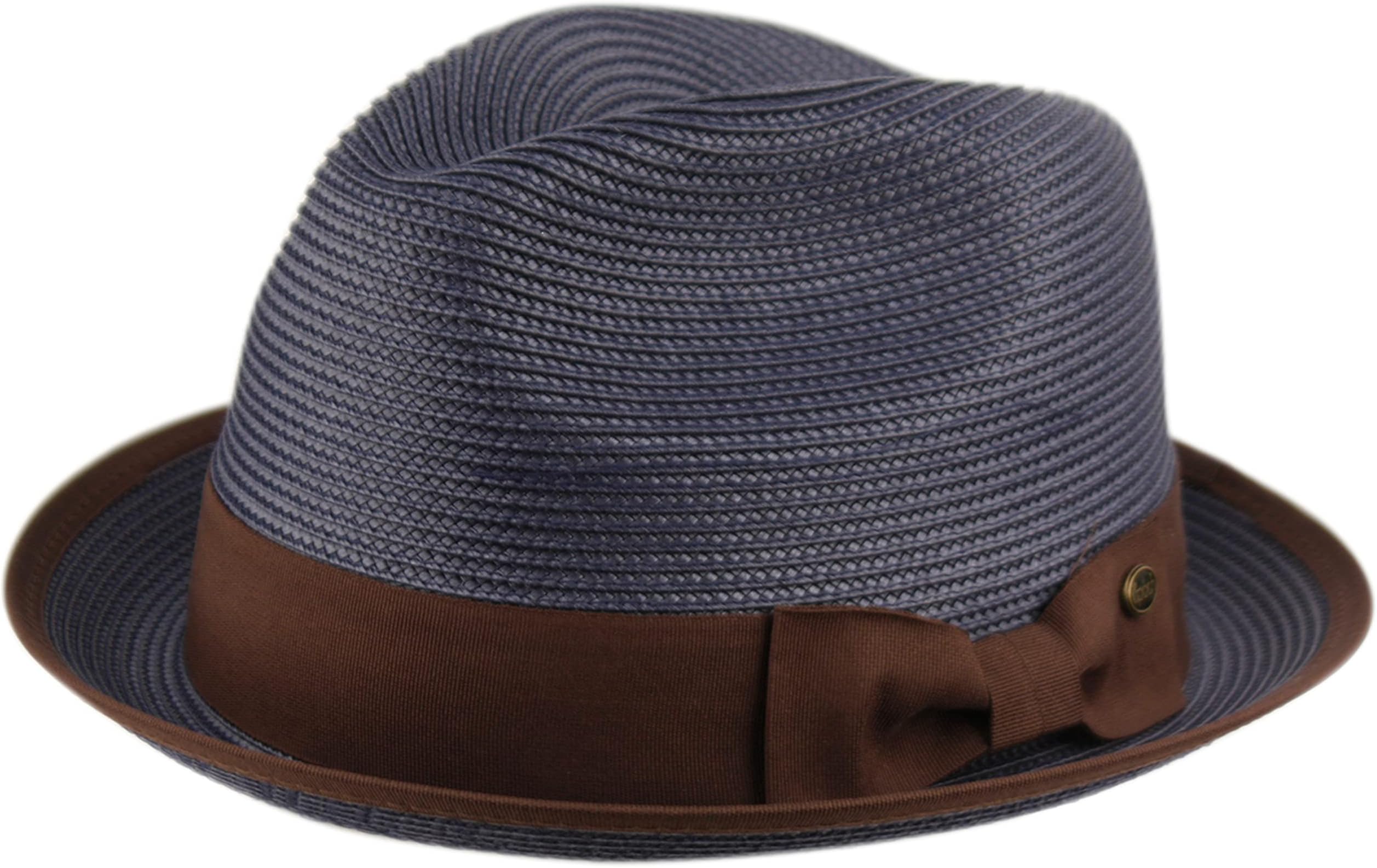 Men's Premium Straw Porkpie Fedora Hat