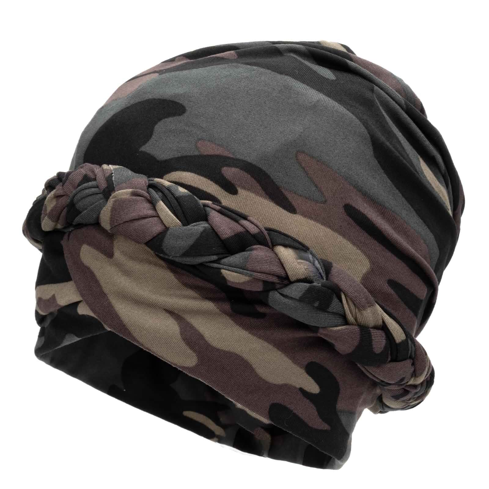 Women African Headwrap Turban Caps Twisted Braid Headscarf Beanie Chemo Cancer Sleep Hat one size