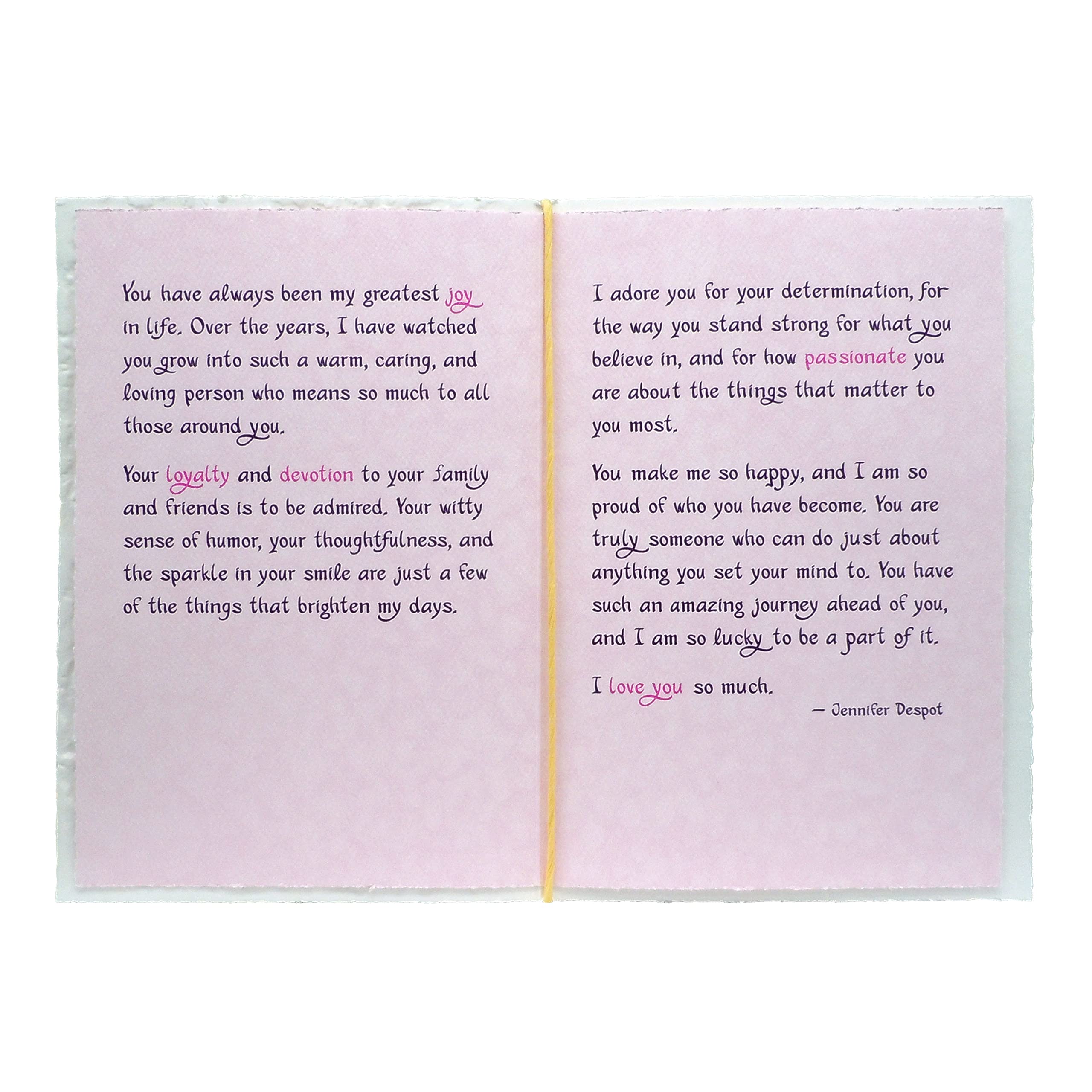 Blue Mountain Arts Daughter Card - Emotional Birthday & Encouragement Greeting Card With Envelope