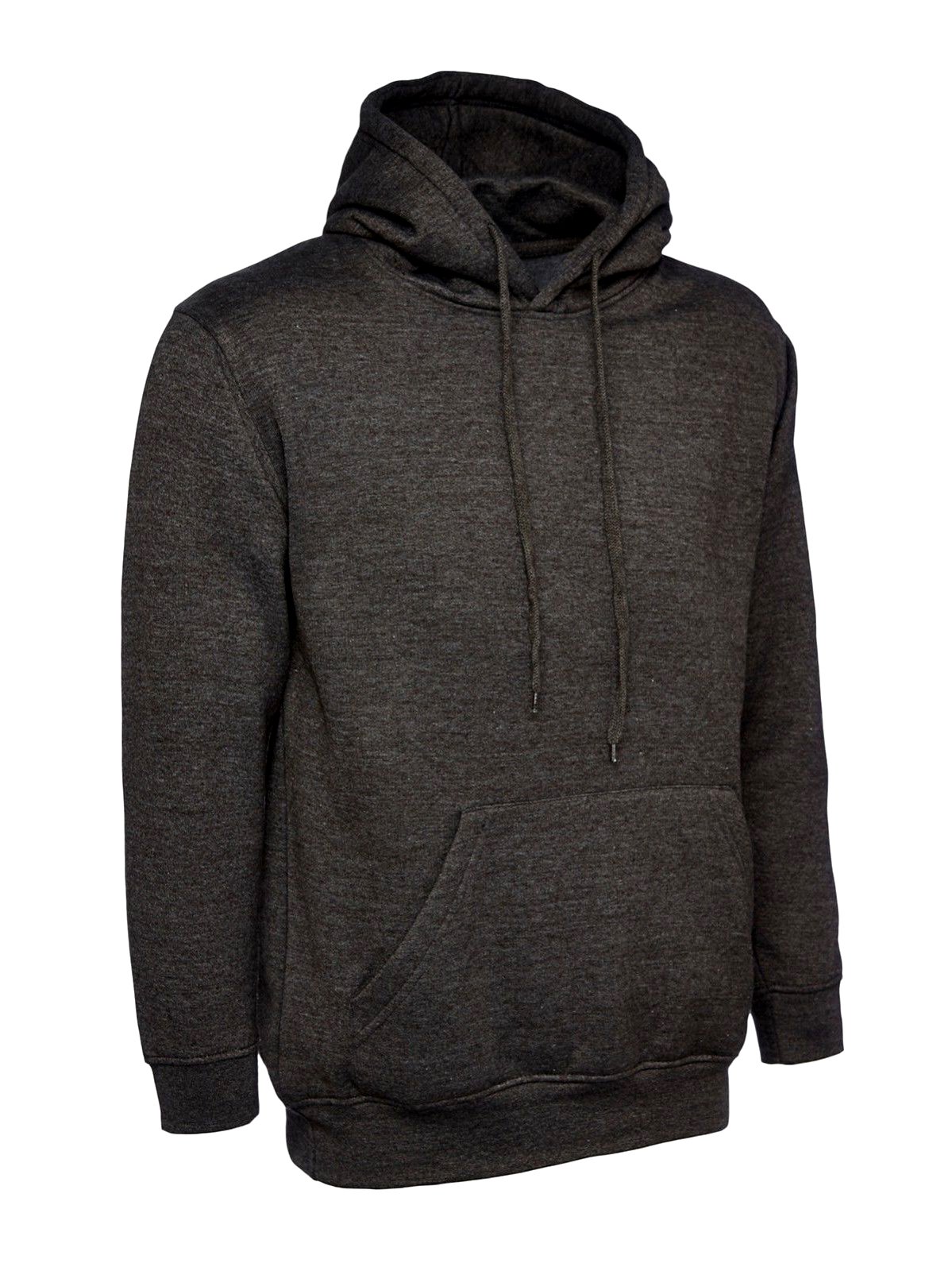 Ladies Loose Fit Hoodie Size UK 10 to 28 Plus Unisex Plain Hooded Sweatshirt (UK 26, Charcoal)