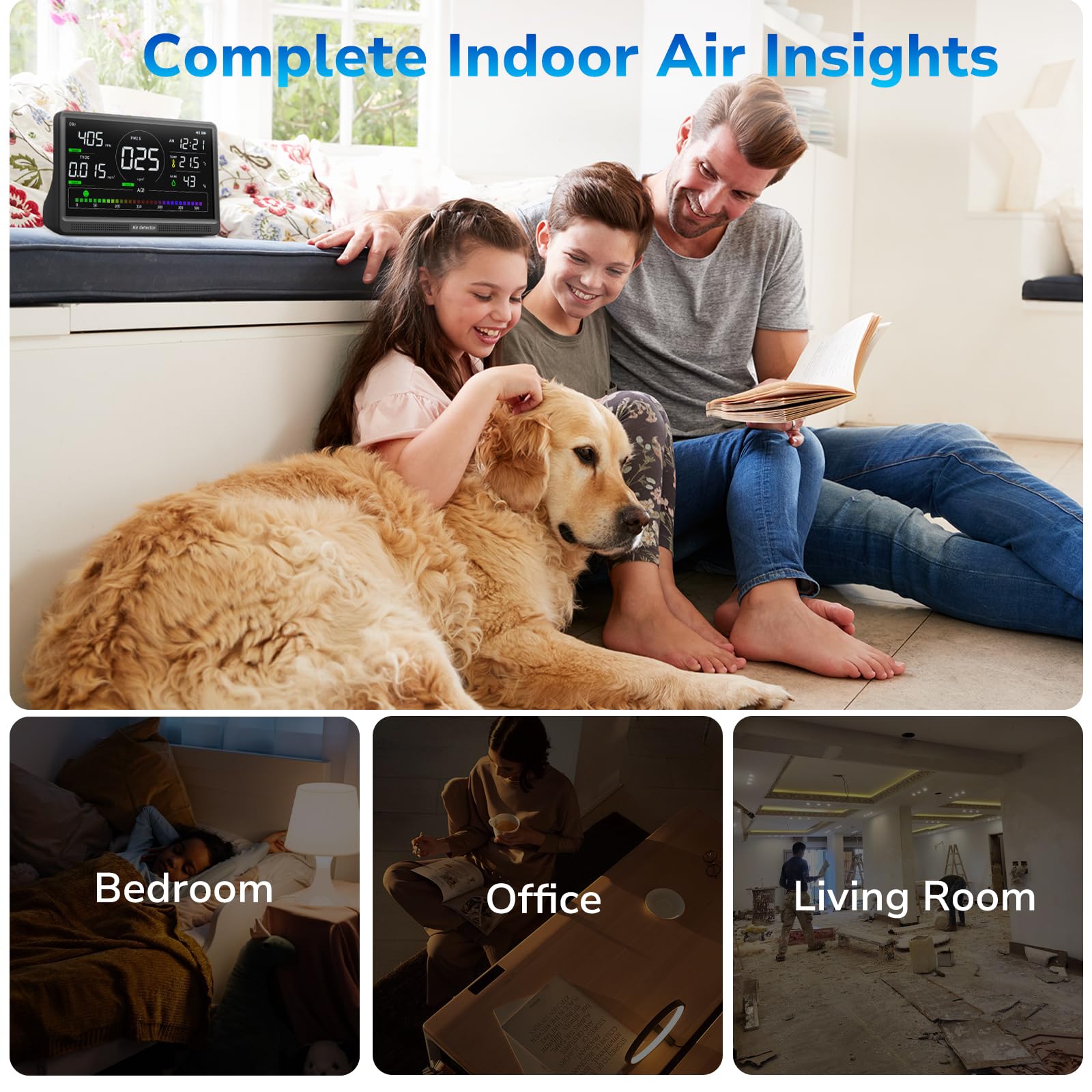 Fil-Fresh 16 in 1 Air Quality Monitor Indoor, CO2 Detector, 9 AQI+7 Alerts — Amazon image 8