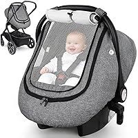 Vista 10 de Rquite Funda para Asiento de Coche para Bebé, Fundas de Asiento de Coche de Invierno para Niño y Niña, Funda Impermeable para Asiento de Coche