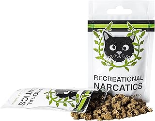 Recreational Narcatics All Natural Pelletized Catnip, Fine Nepeta Cataria Stimulates, Excites, and Boosts Curiosity, Benefits Play and Reduces Anxiety in Cats
