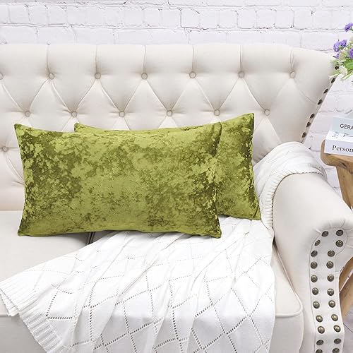 Miniatura 2 de Juego de 2 fundas de almohada lumbares decorativas de terciopelo abstracto, 14 x 26 pulgadas, funda de cojín rectangular de lujo suave y brillante