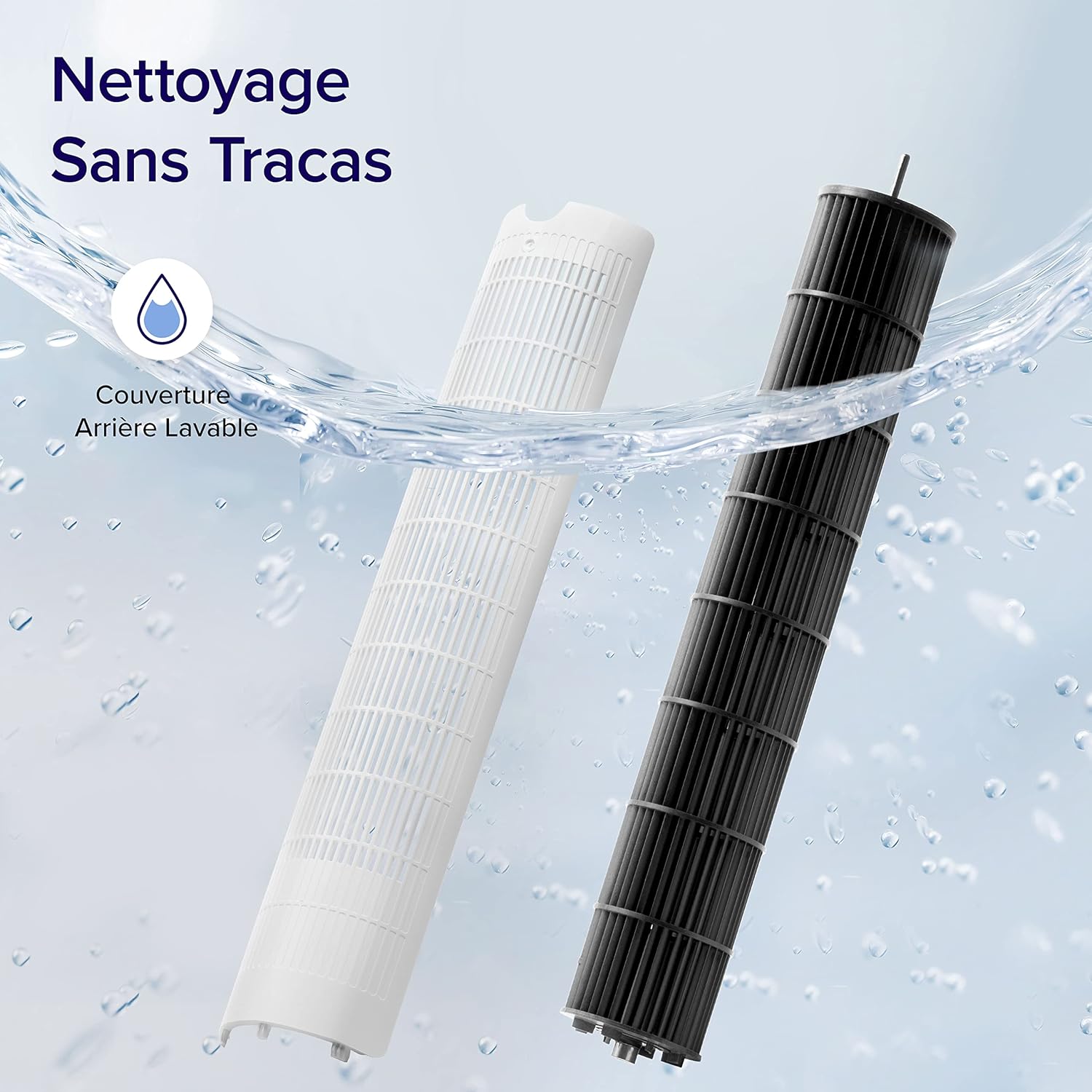 LEVOIT Tower Fan detachable and washable rear cover