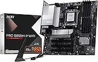 MSI PRO B850M-P WiFi placa mãe, mATX - Supports AMD Ryzen 9000/8000 / 7000 Processors, AM5 - DDR5 Memory Boost (8200+ MT/s OC), PCIe 5.0 x16 & 4.0 x16, M.2 Gen5, Wi-Fi 7, 5G LAN