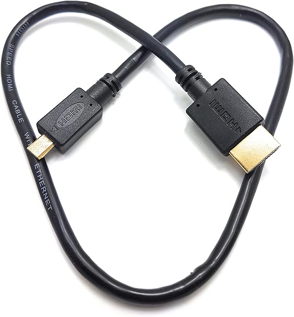 MainCore 50cm long Micro HDMI to HDMI Video Audio Cable for Digital Camera/Car Dash Cam/Tablet/Laptop/Video Action Camera/Camcorder .etc (Available in 0.5m, 1m, 1.5m, 1.8m, 2m, 3m, 5m) (0.5m)