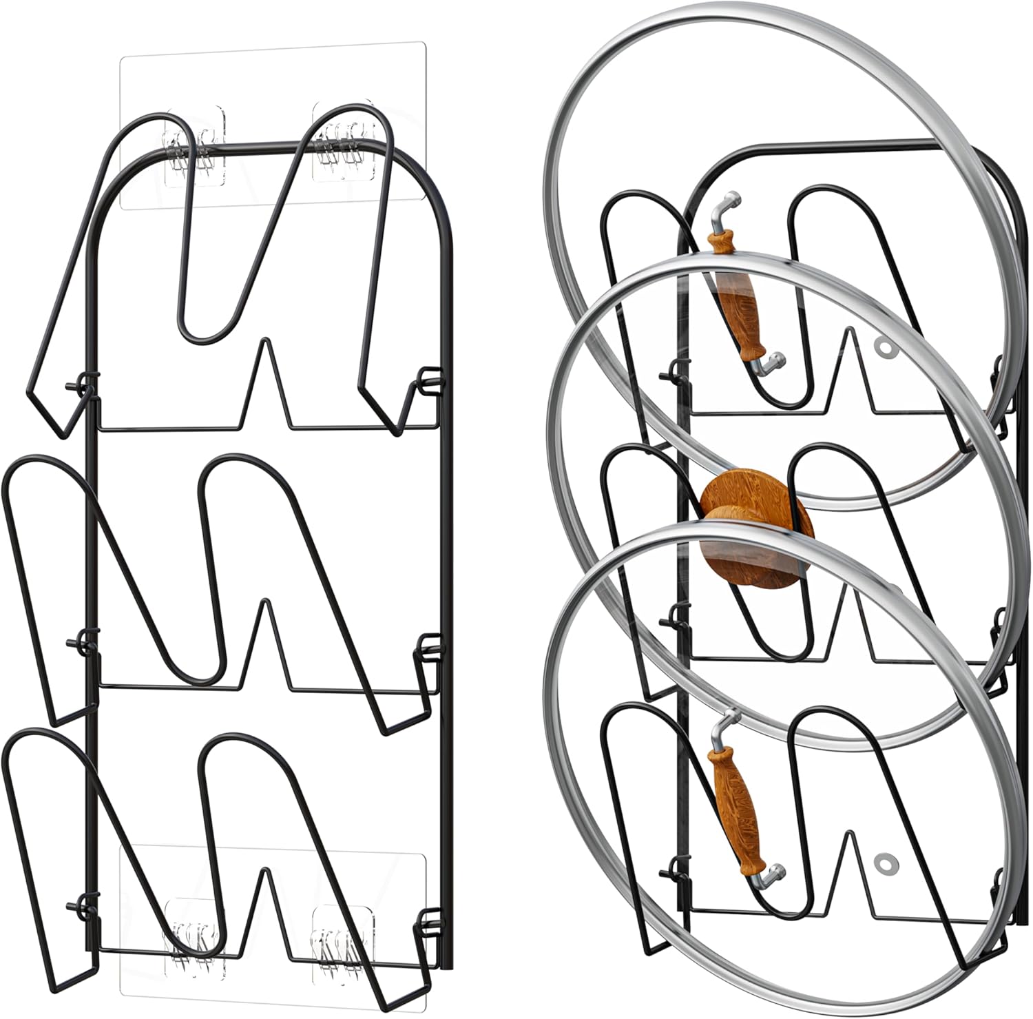 Niceyos Universal Adjustable Pot Lid Holder Organizer for