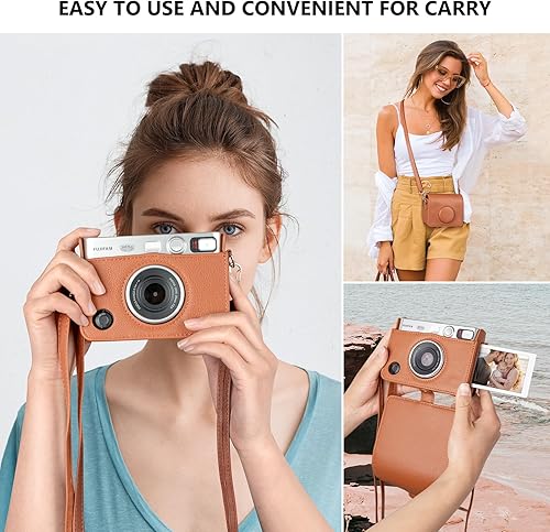 Miniatura 4 de HIYQIN Kit de accesorios compatible con cámara de película instantánea Fujifilm Instax Mini Evo, incluye funda protectora para cámara, mini álbum de