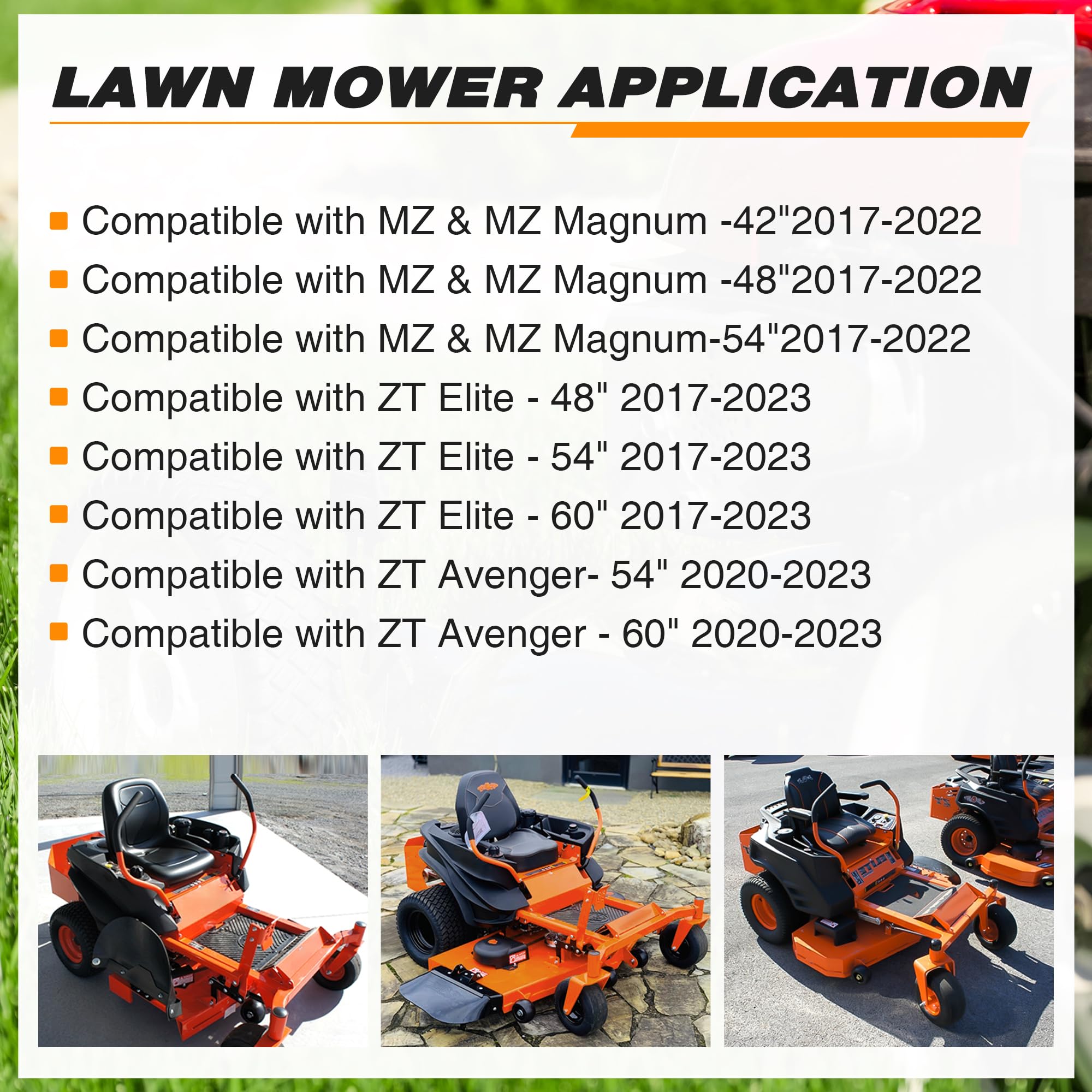 Dreyoo Confezione da 2 aste di ricambio per tosaerba, resistenti, 2,8 cm di spessore, compatibili con Bad Boy, ZT Elite, ZT Avenger, MZ Magnum Mower Deck Alignment