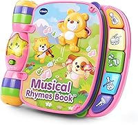 VTech Musical Rhymes Book Pink - Interactive Toddler Learning Toy with Nursery Rhymes, Piano Keys & Light-Up Star