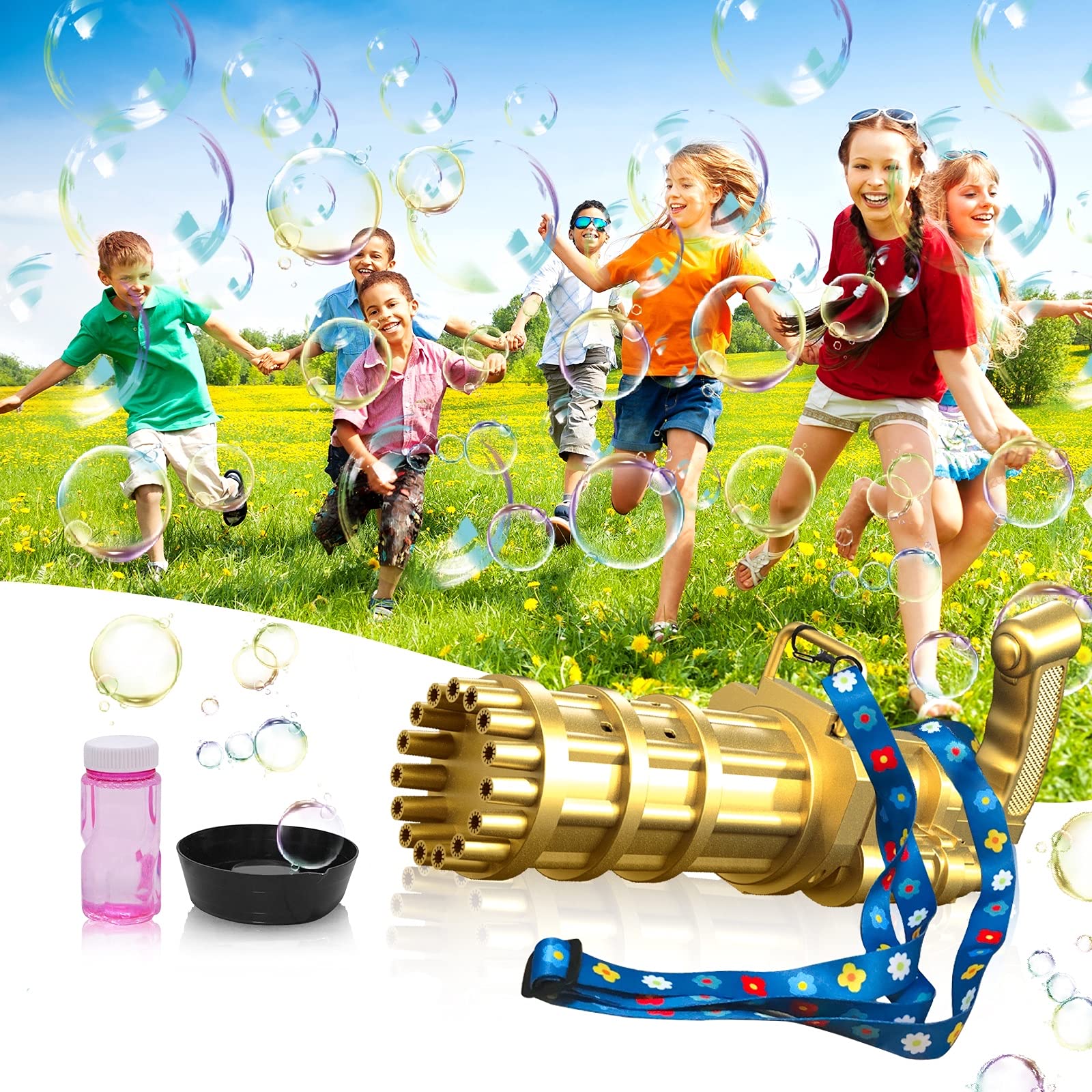 Buy luximi Bubble Machine Gatling Bubble , 6000+ Bubbles Per Minute
