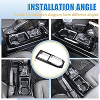 Vista 7 de LLKUANG Cubierta de marco de panel de engranajes de consola central compatible con Toyota Tacoma 2016-2023, panel de cambio de marchas de automóvil