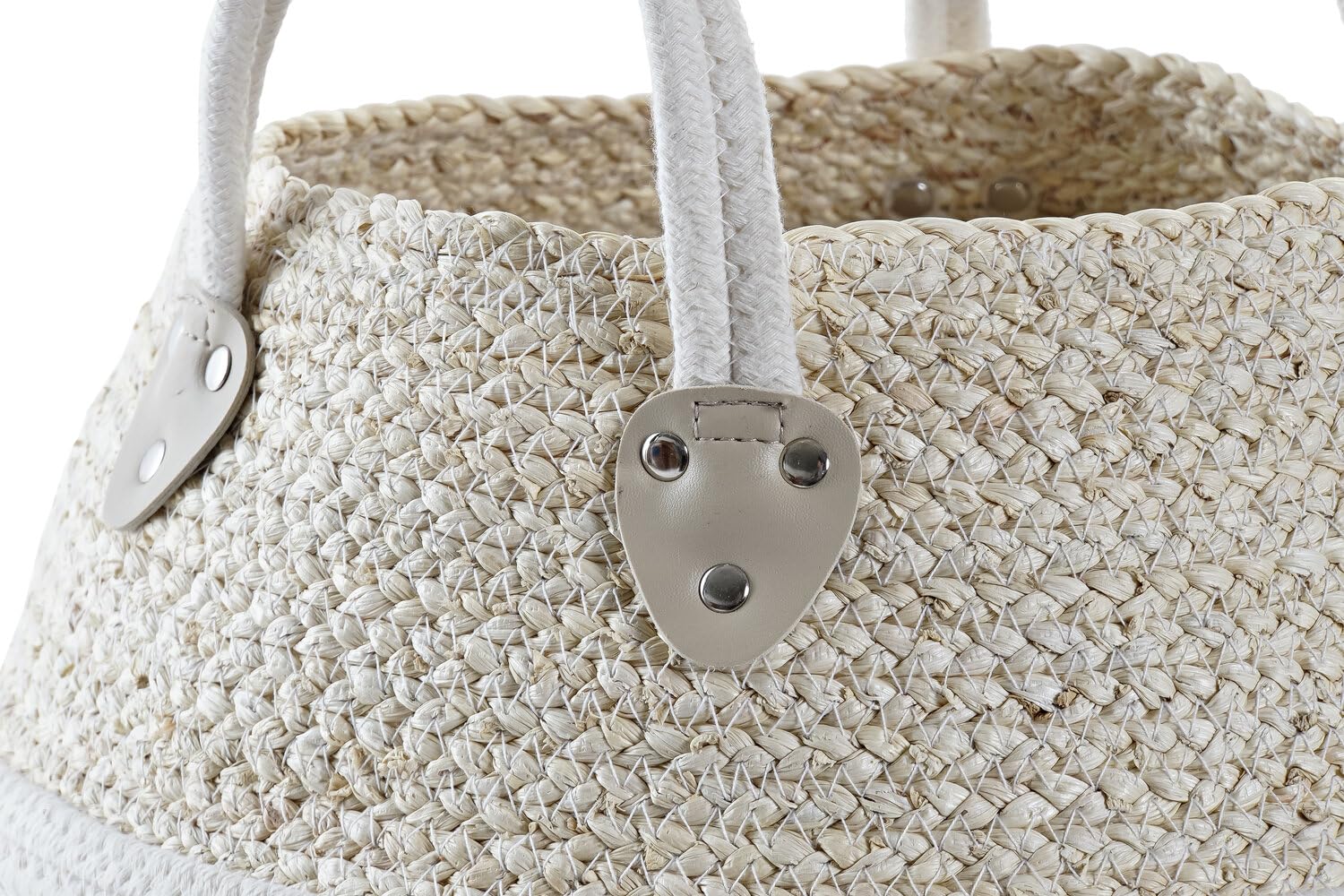 Cesta Algodon Fibra 37x37x25 Natural 37x37x25 cm
