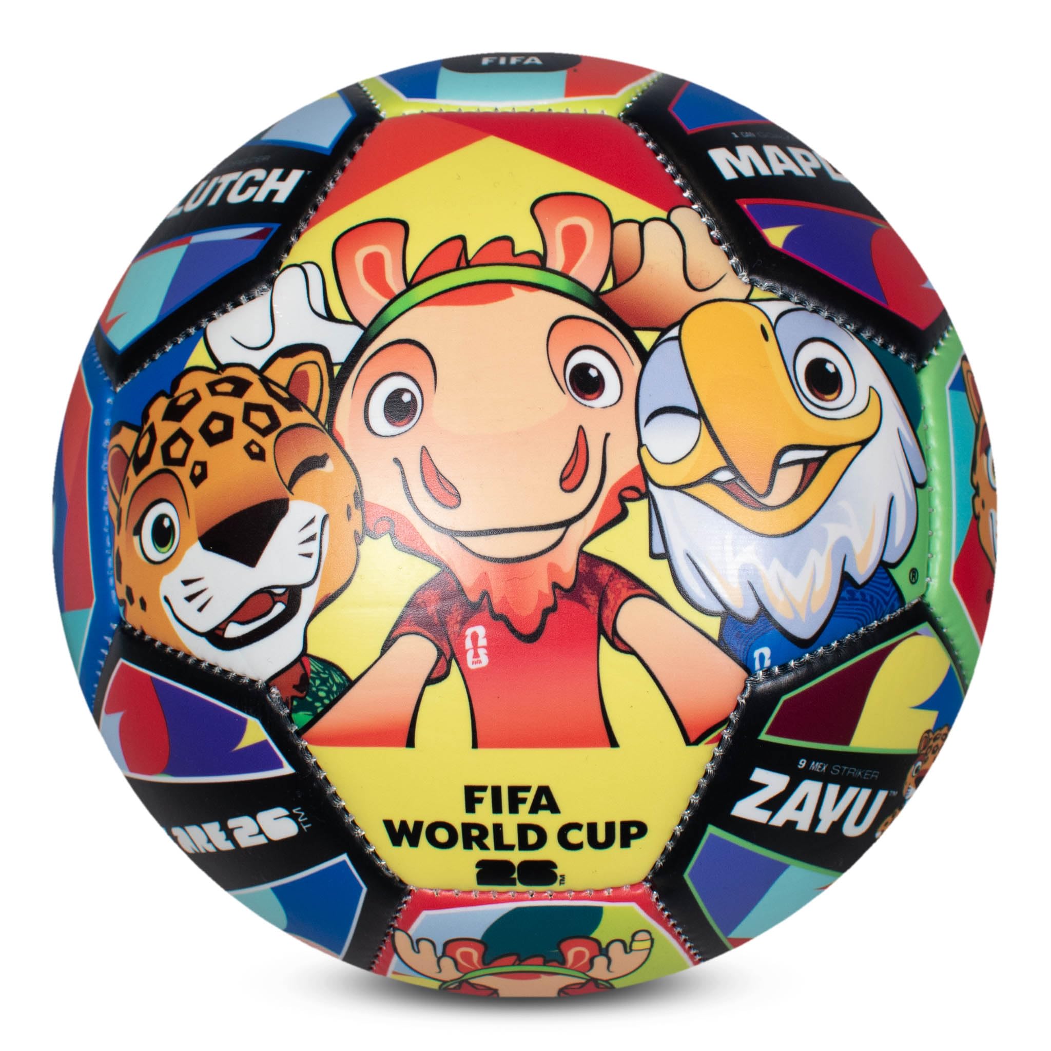 Hy-Pro Officially Licensed FIFA World Cup 2026 Mascot Football - Training Ball, Football Gifts for Boys and Girls - FIFA World Cup 2026 Mascot Design, Size 3 Ball