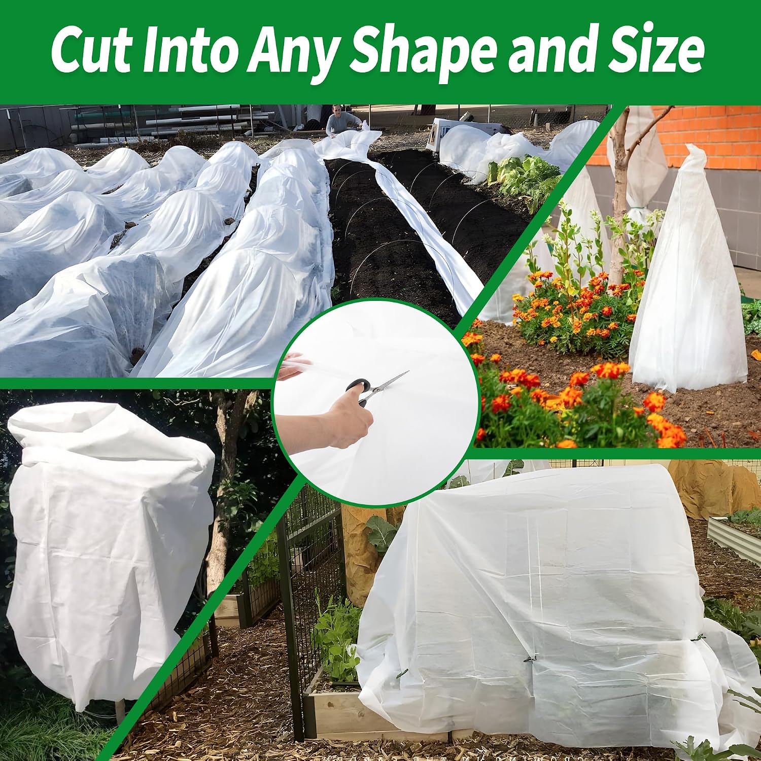 Avalution Plant Covers Freeze Protection, 10x50 FT Frost Cloths for Outdoor Plants, 0.9 oz/yd² Reusable Frost Blankets for Outdoor Plants, Row Covers for Vegetables Season Extension image 4