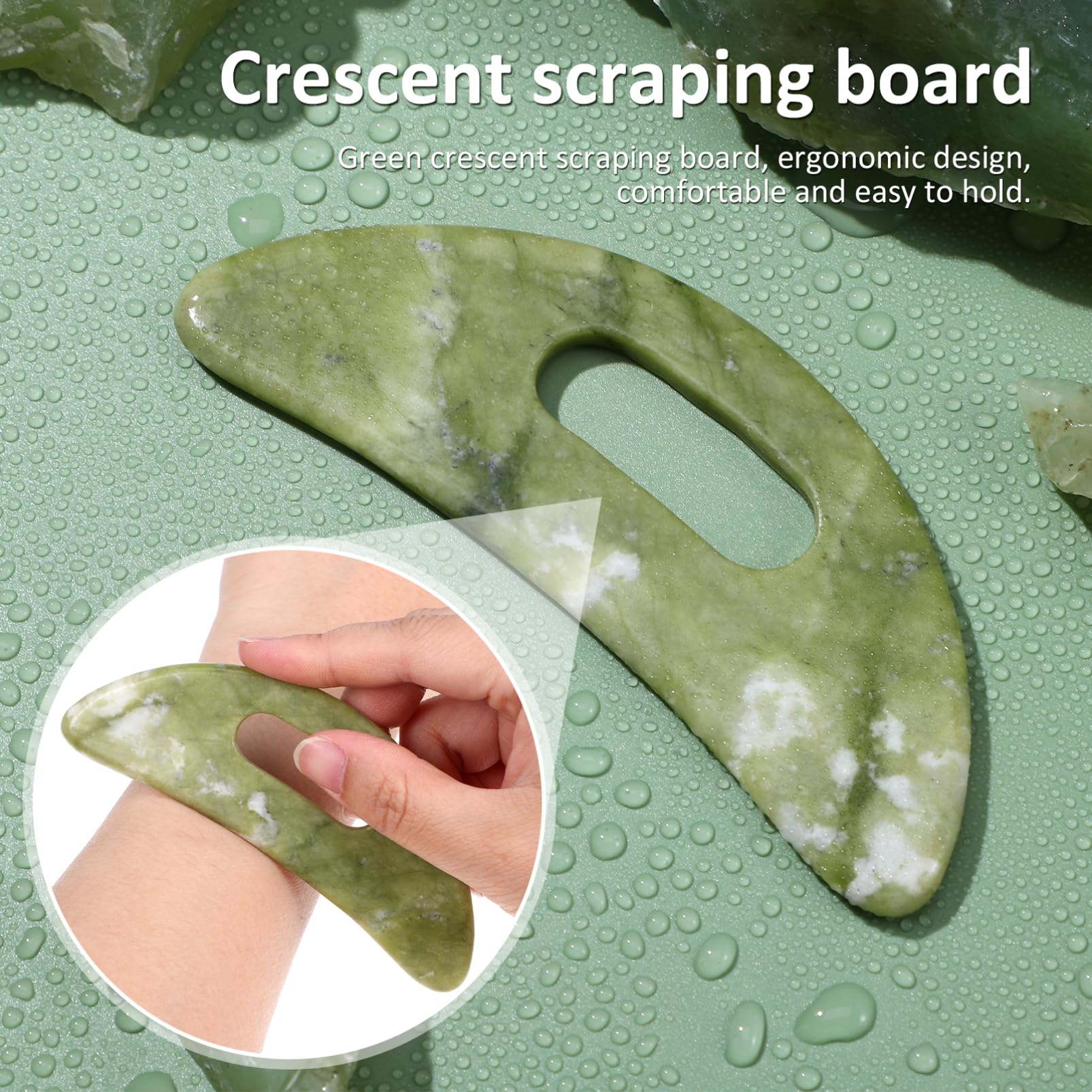 MAGICLULU 5 Piezas Tabla de raspar de jade tratamiento facial masaje facial gua sha electrico herramienta facial gua sha masajeadores faciales masajeador facial masajeador muscular Xiuyu