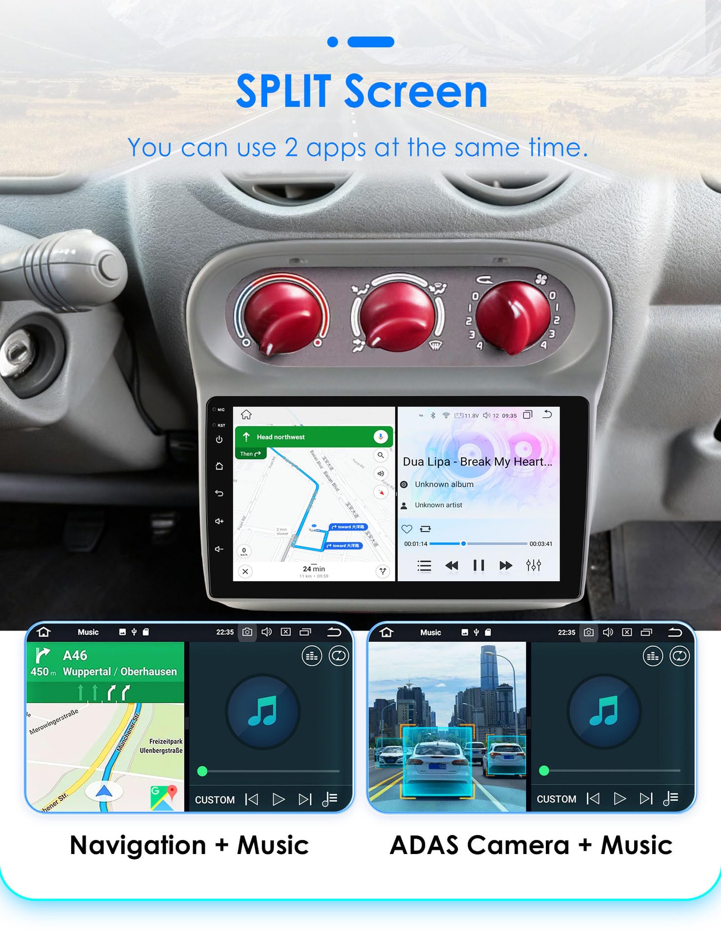 Dla Renault Twingo 2005-2013 aktualizacja radia samochodowego Android 15