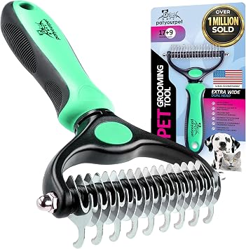 Pat Your Pet Deshedding Dog Brush For Shedding Cat Brushes For Indoor Cats, Double-Sided Cat Brush Deshedding & Grooming Tool For Long Haired And Short Haired Dogs, Skin-Friendly