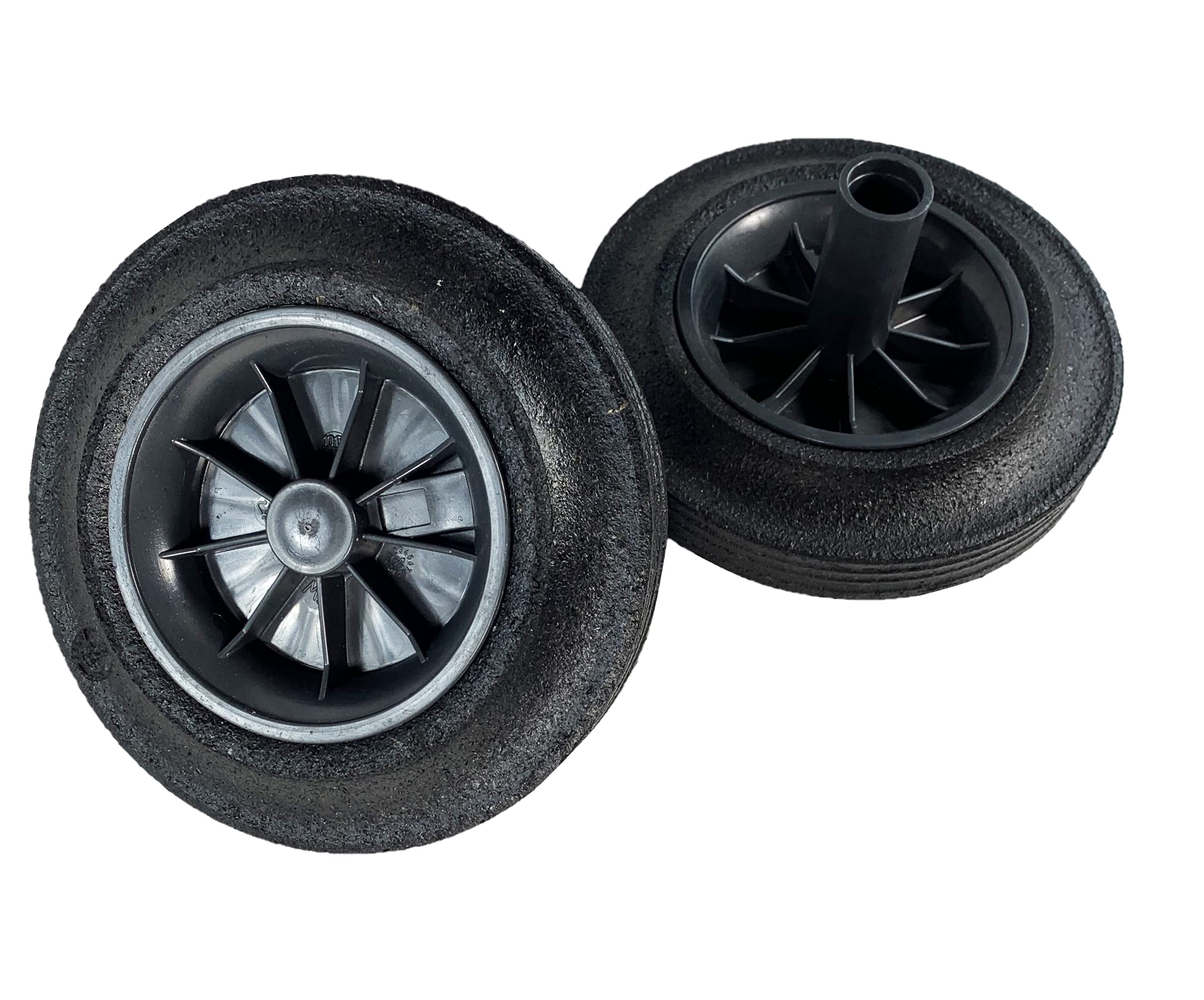 Nutfield Hardware Wheelie Trash Bin Replacement Wheel 200mm Heavy Duty Black Cushion Rubber