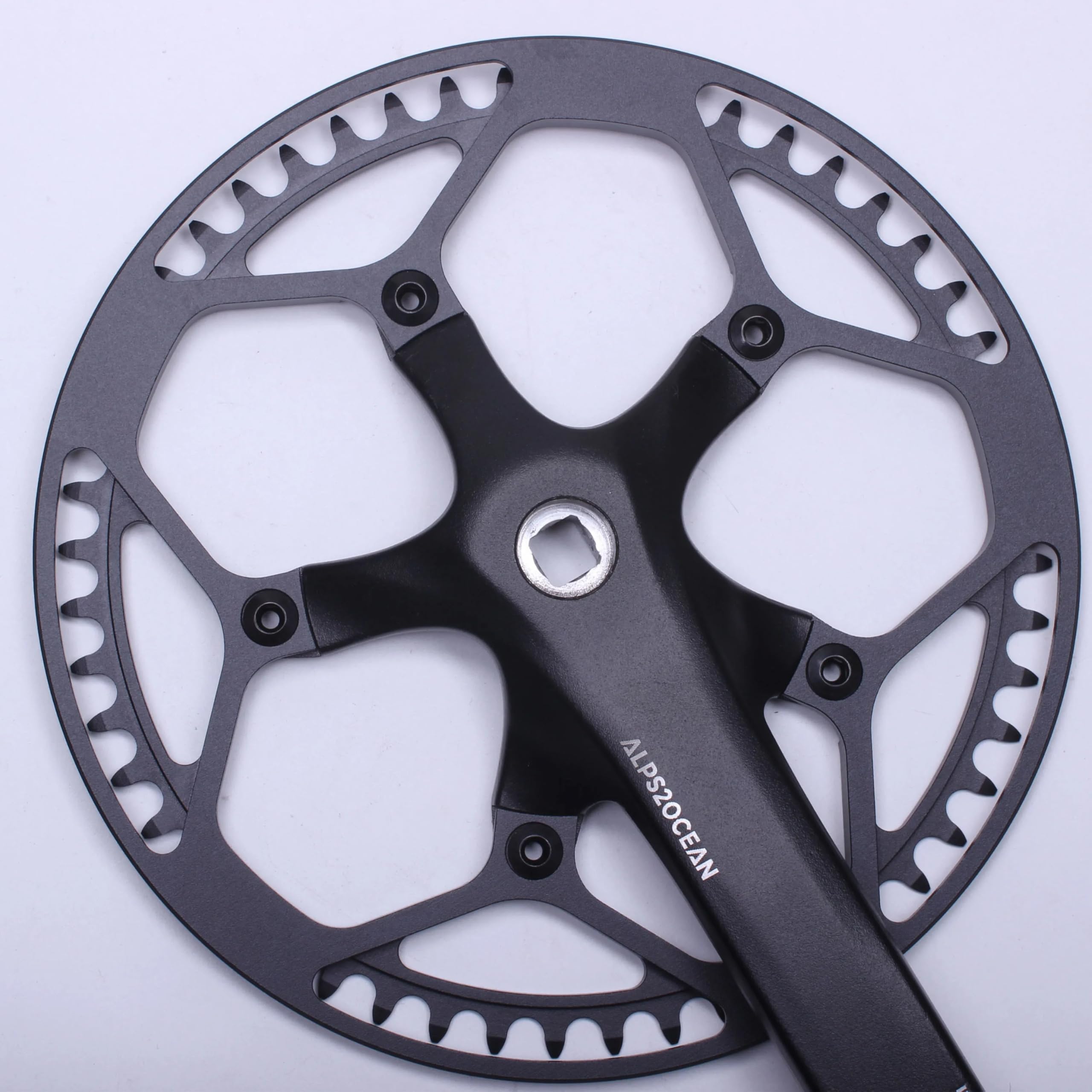 Universal Bike Chainring,52T/54T/56T/58T/60T BCD 130mm Bike Chainring with Chain Guard for 6 to 12 Speed MTB,EBike,Road Bike,City Bike,Folding Bike,Cargo